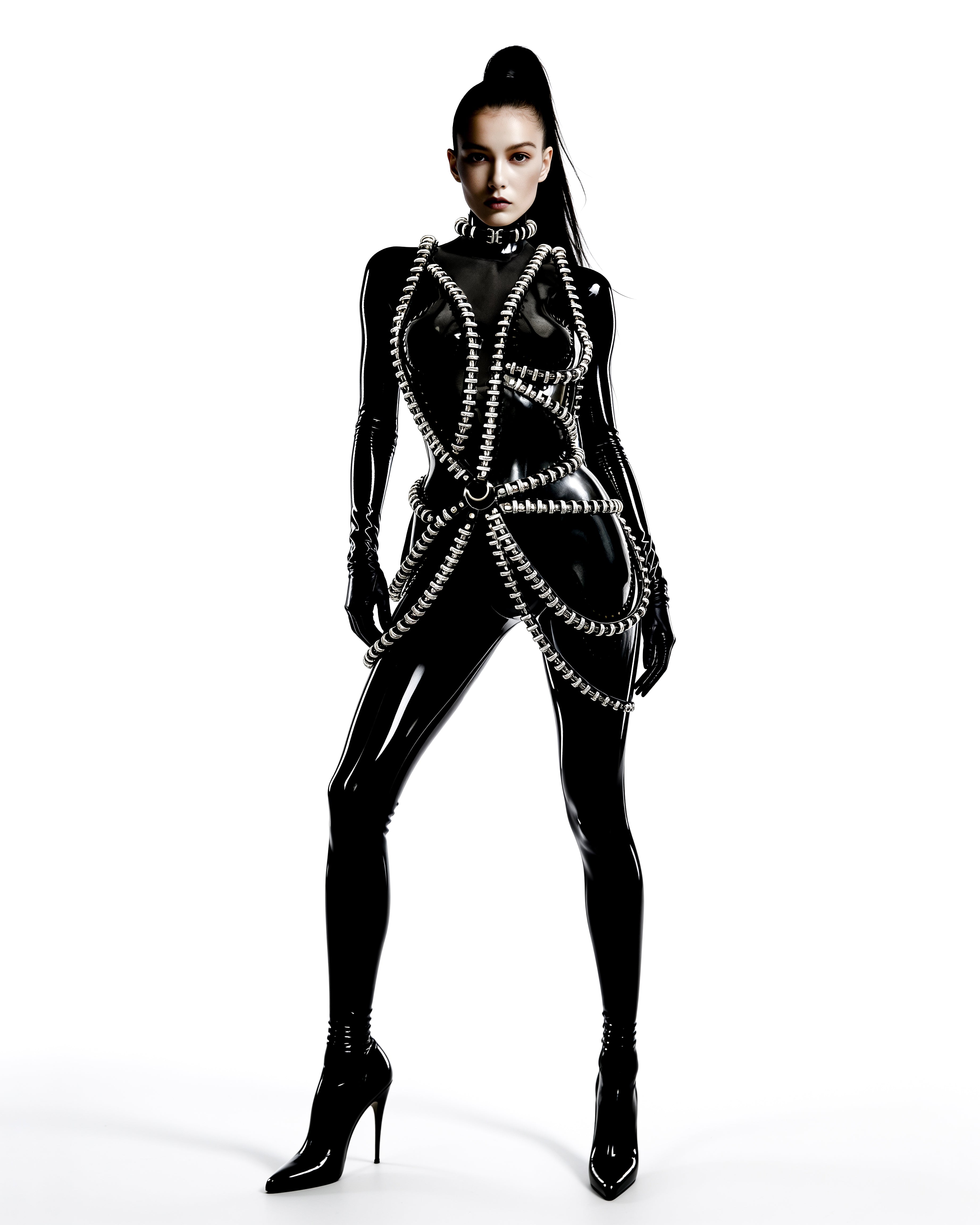 ATÉLIER JIVOMIR LUXURY VEGAN HAND CRAFTED FASHION and accessories mini ring studded dress 
