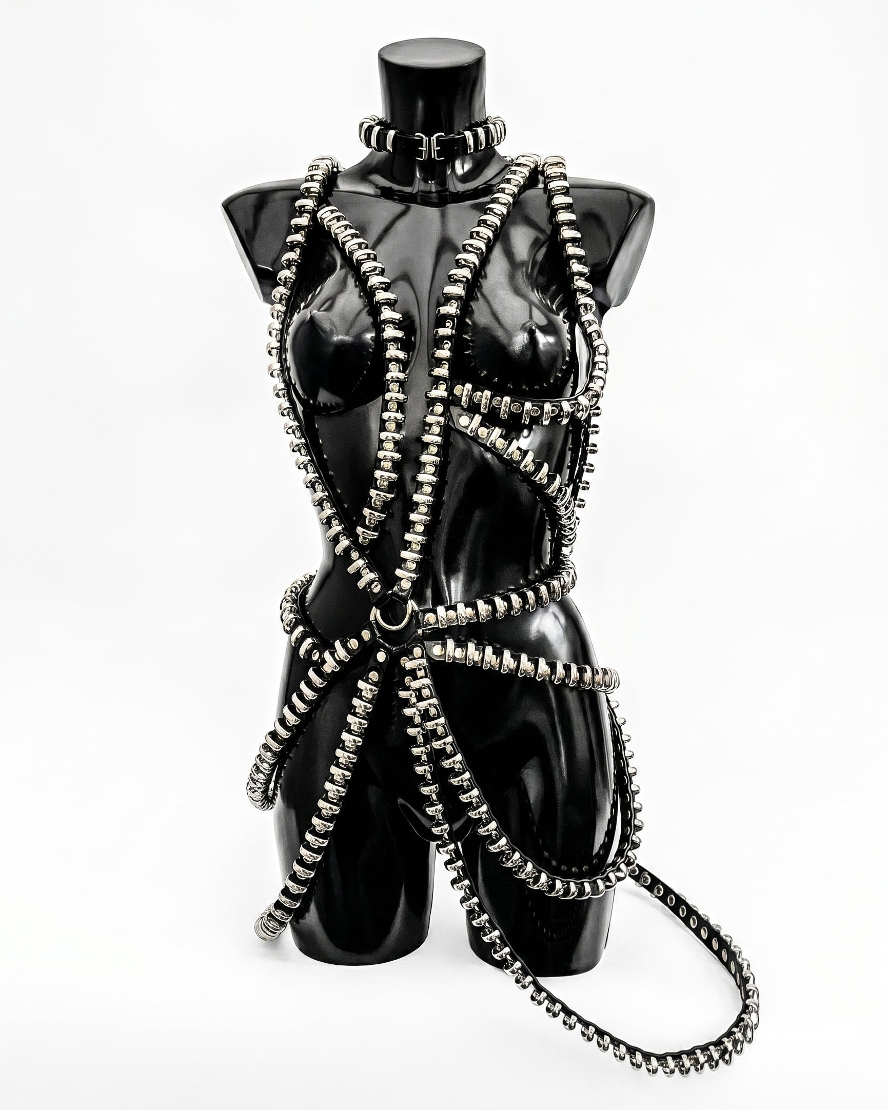 ATÉLIER JIVOMIR LUXURY VEGAN HAND CRAFTED FASHION and accessories mini ring studded dress 