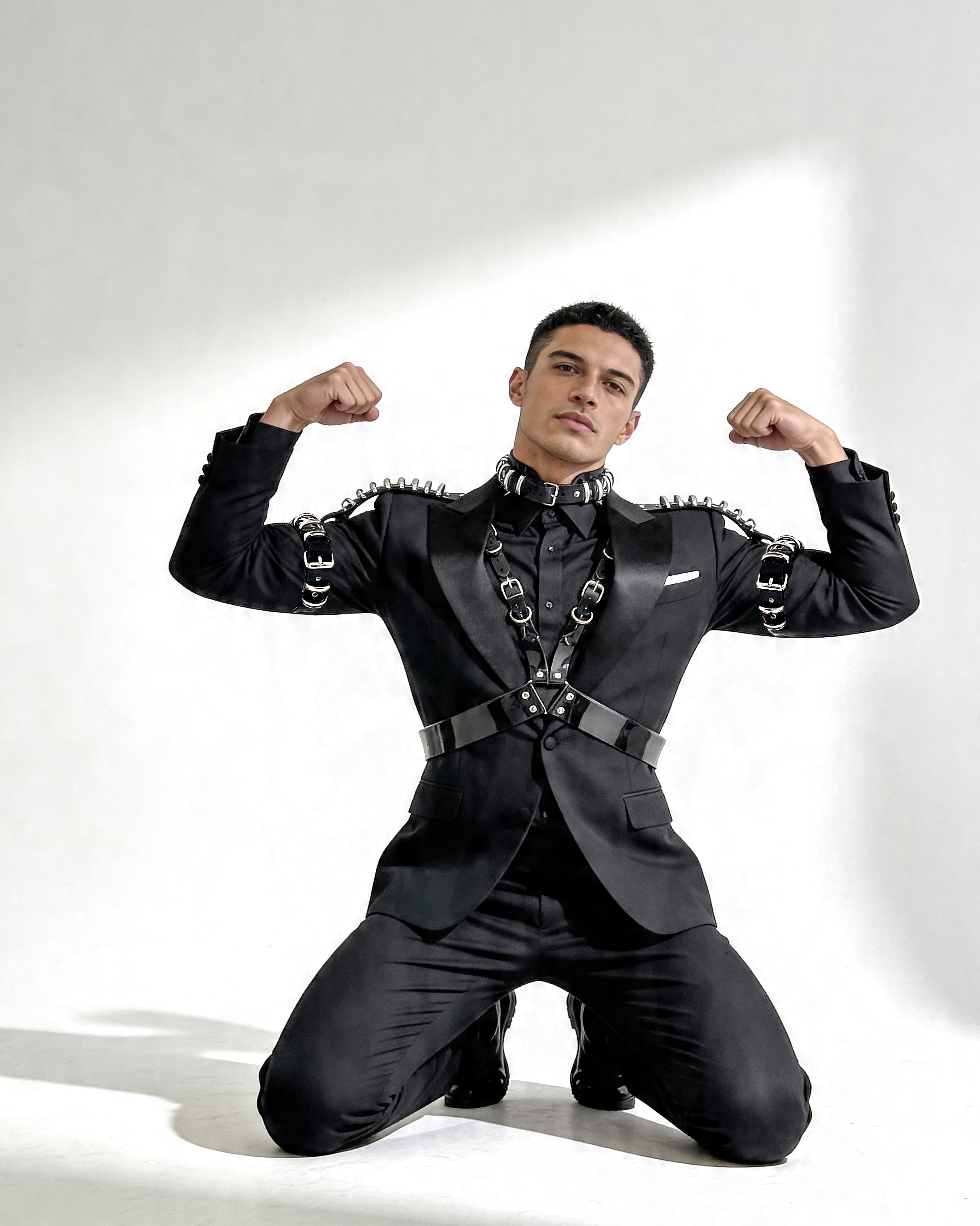 ATÉLIER JIVOMIR  vegan future fashion hand crafted to order menswear kink rave club wear vinyl 