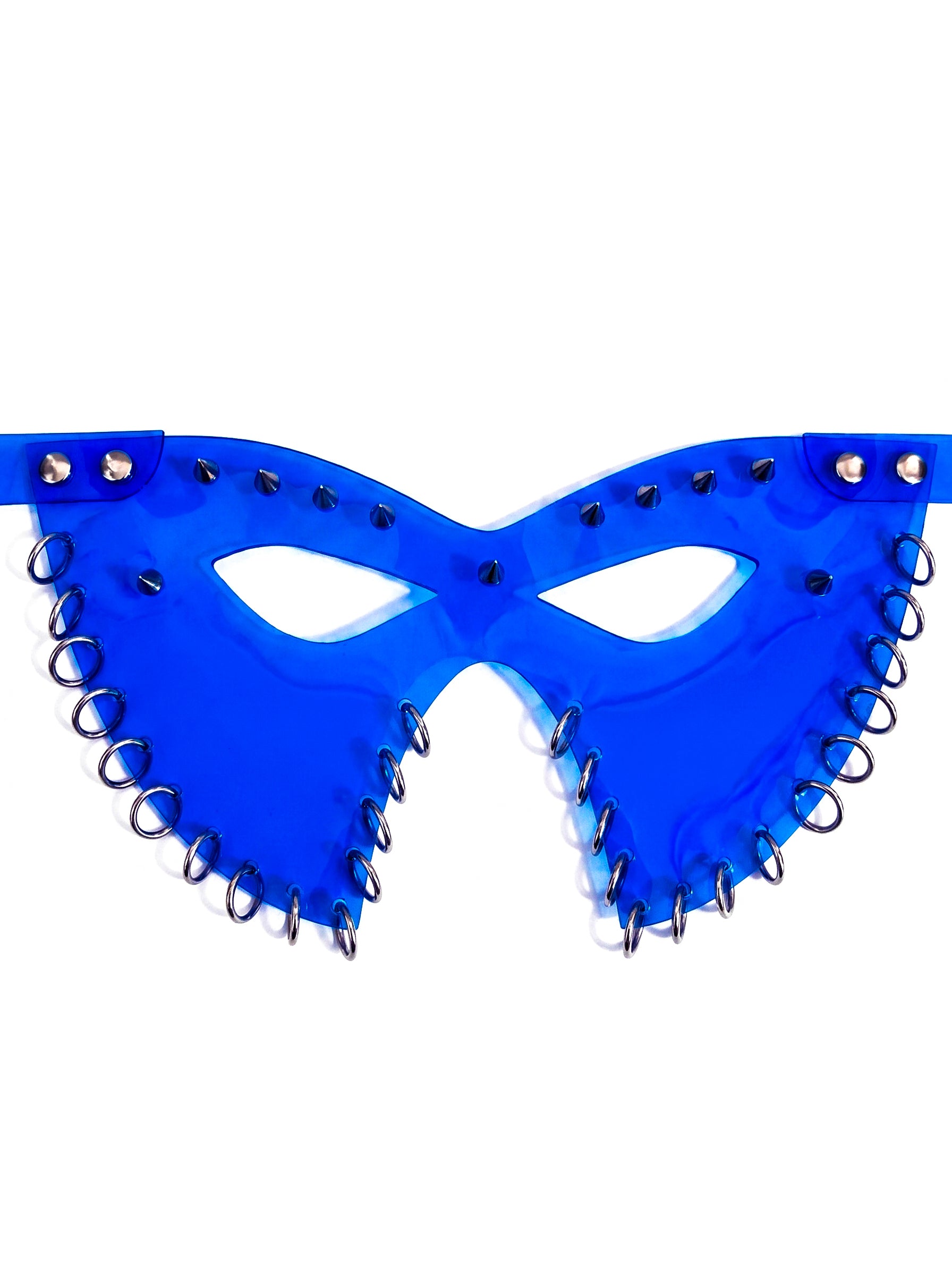 ATÉLIER JIVOMIR WE ARE ALL SUPERHERO'S LUXURY VINYL CABARET CARNIVAL MASK STUDDED 
