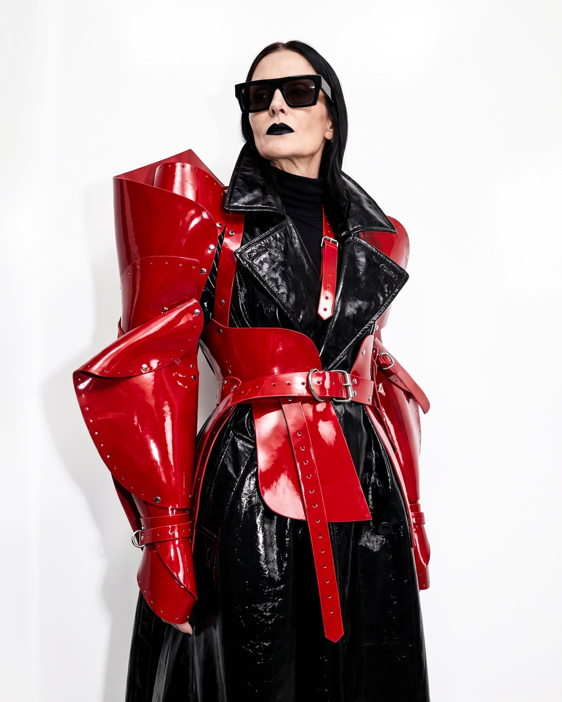 Asymmetric Sculpture Jacket ATÉLIER JIVOMIR VEGAN LUXURY HIGH FASHION AVANT GARDE ACCESSORY COUTURE TAILORING STYLED