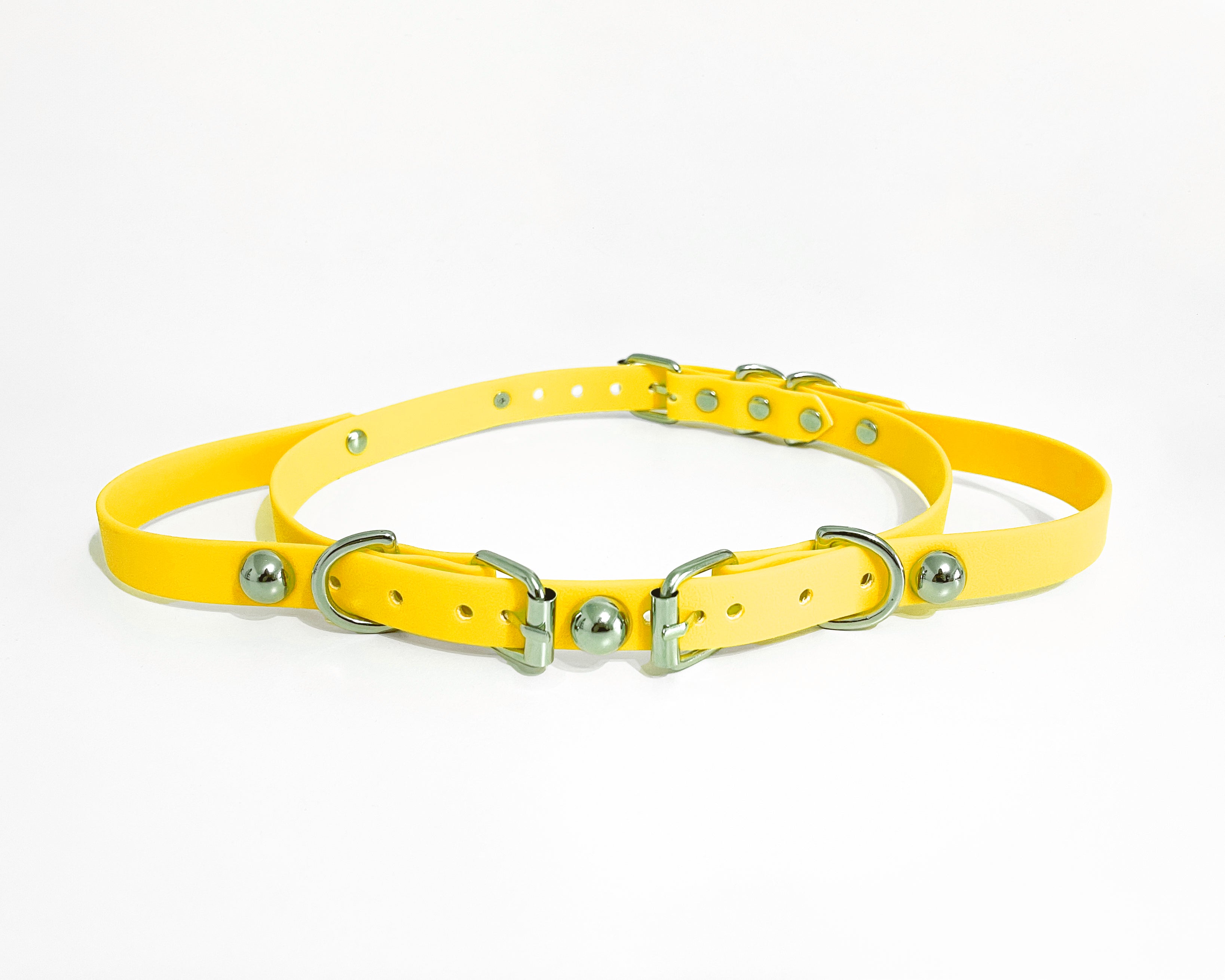 ATÉLIER JIVOMIR Vegan Rubberised Waterproof strapping belt fashion accessory neon 