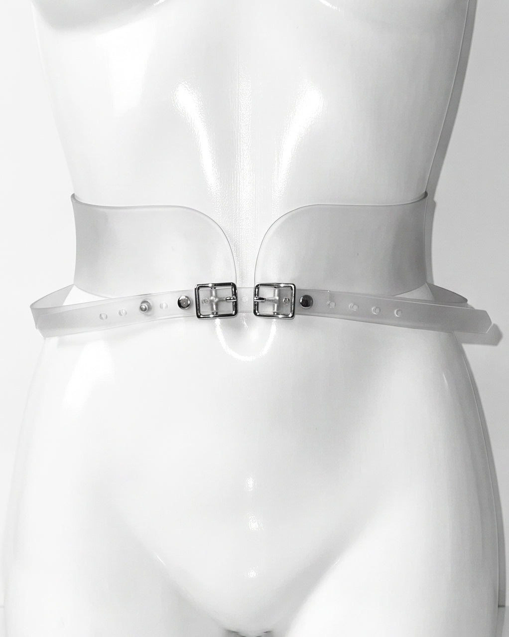 ATÉLIER JIVOMIR CAGE HIPSTER BELT LUXURY VEGAN VINYL FASHION ACCESSORY