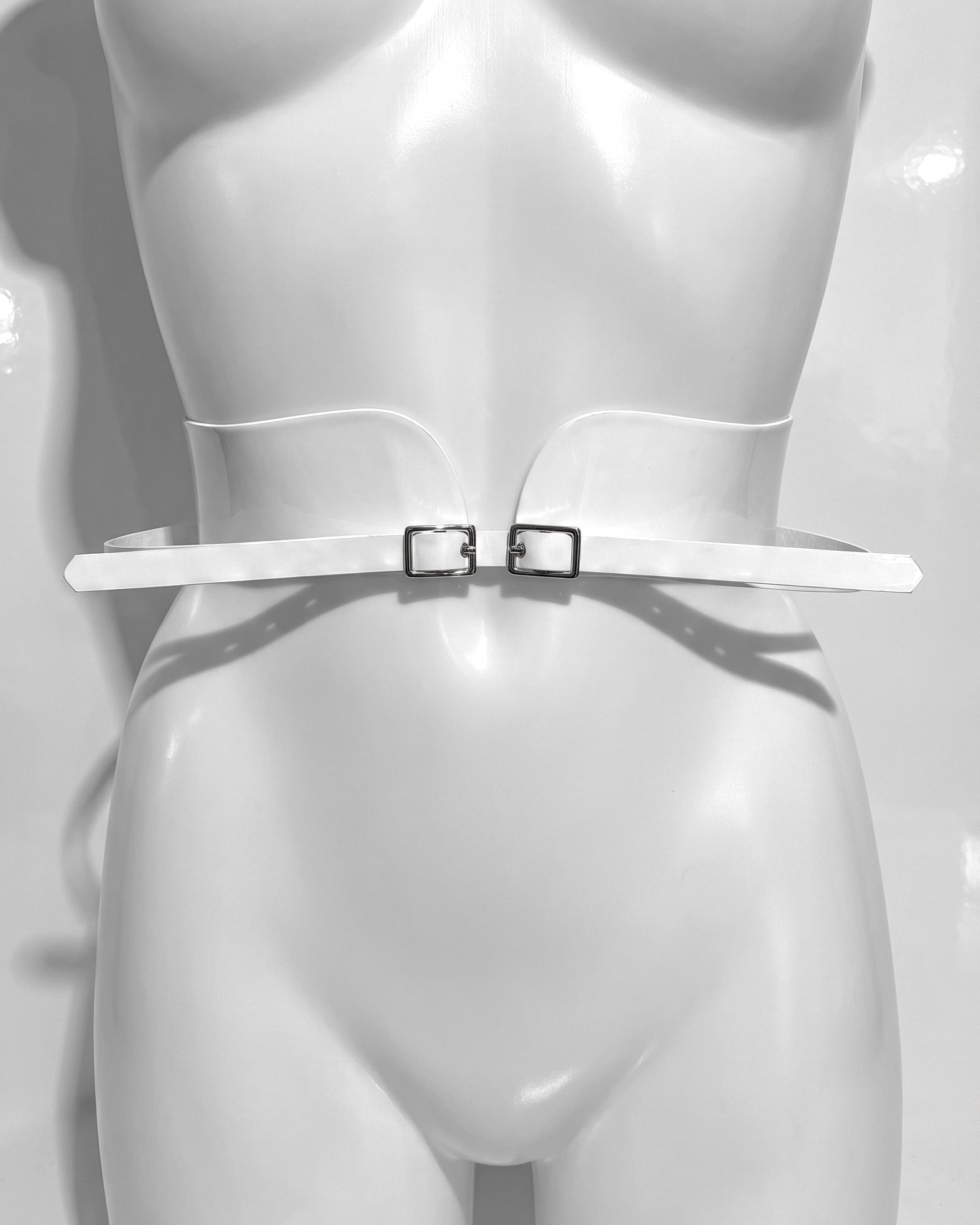 ATÉLIER JIVOMIR CAGE HIPSTER BELT LUXURY VEGAN VINYL FASHION ACCESSORY