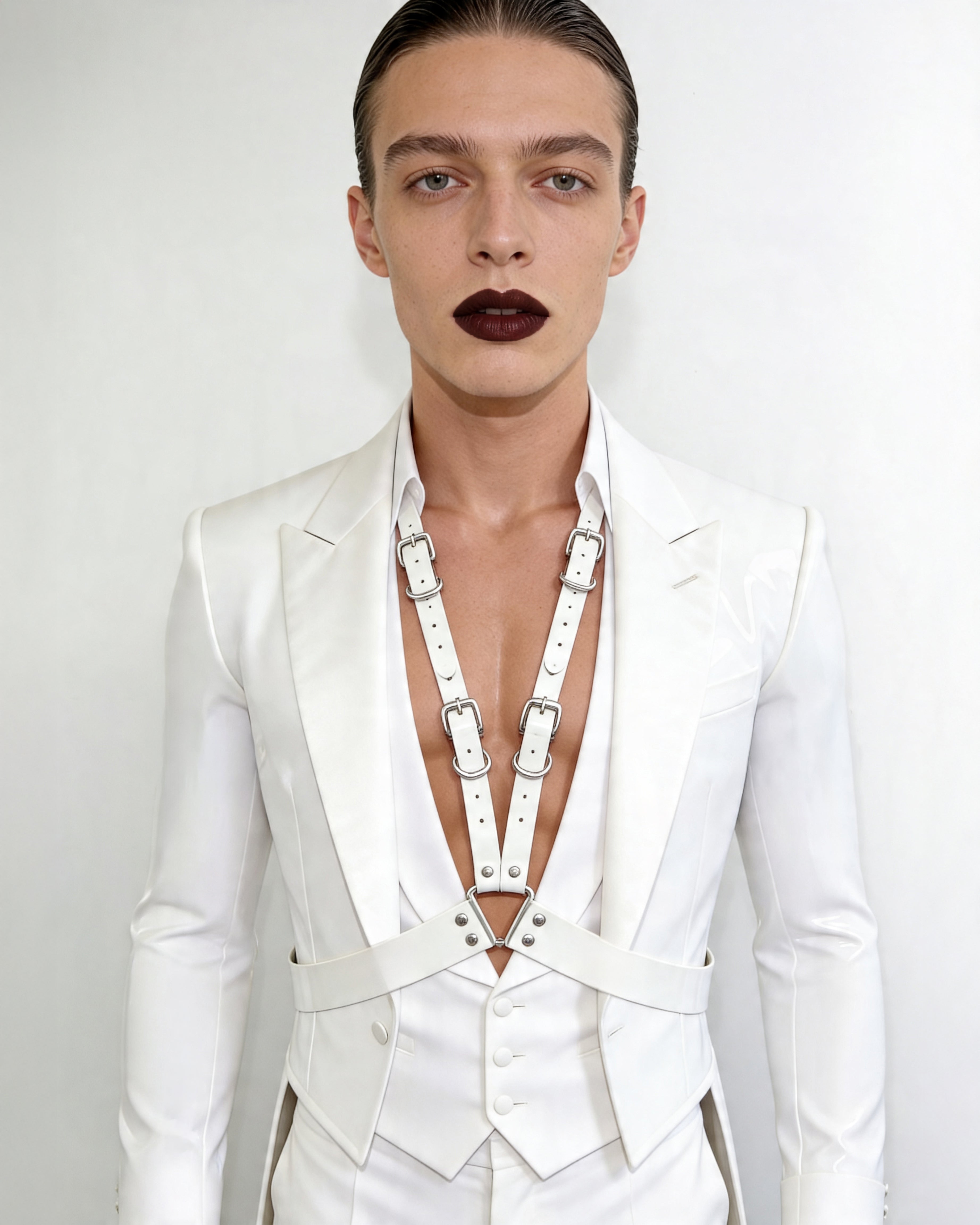 ATÉLIER JIVOMIR FULLY TRAPPED MENS VEGAN KINK HARNESS LUXURY FASHION ACCESSORIES  CRAFTED  MENS 