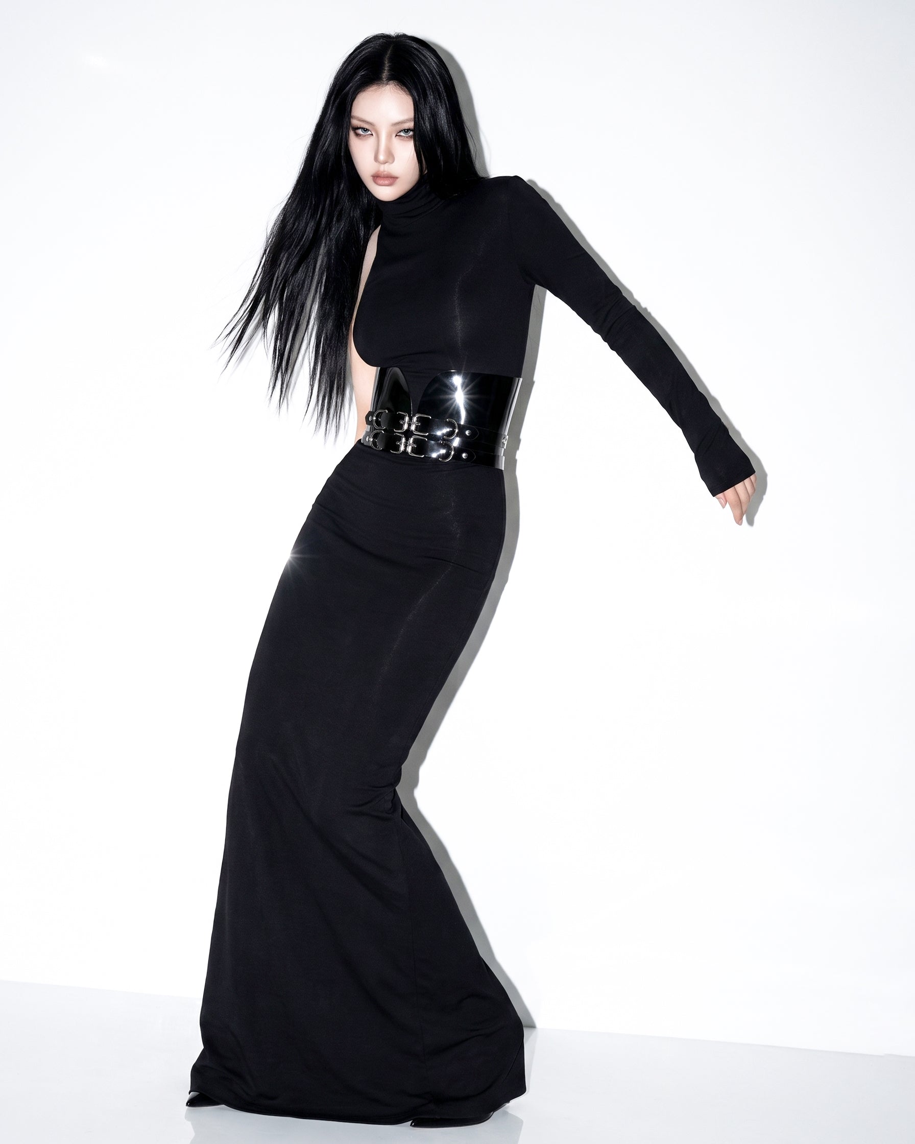 ATÉLIER JIVOMIR JULIEN MCDONALD HI CINCH BELT VEGAN VINYL LUXURY FASHION ACCESSORIES ESSENTIAL STYLING HAND CRAFTED BELT CORSET LATEX