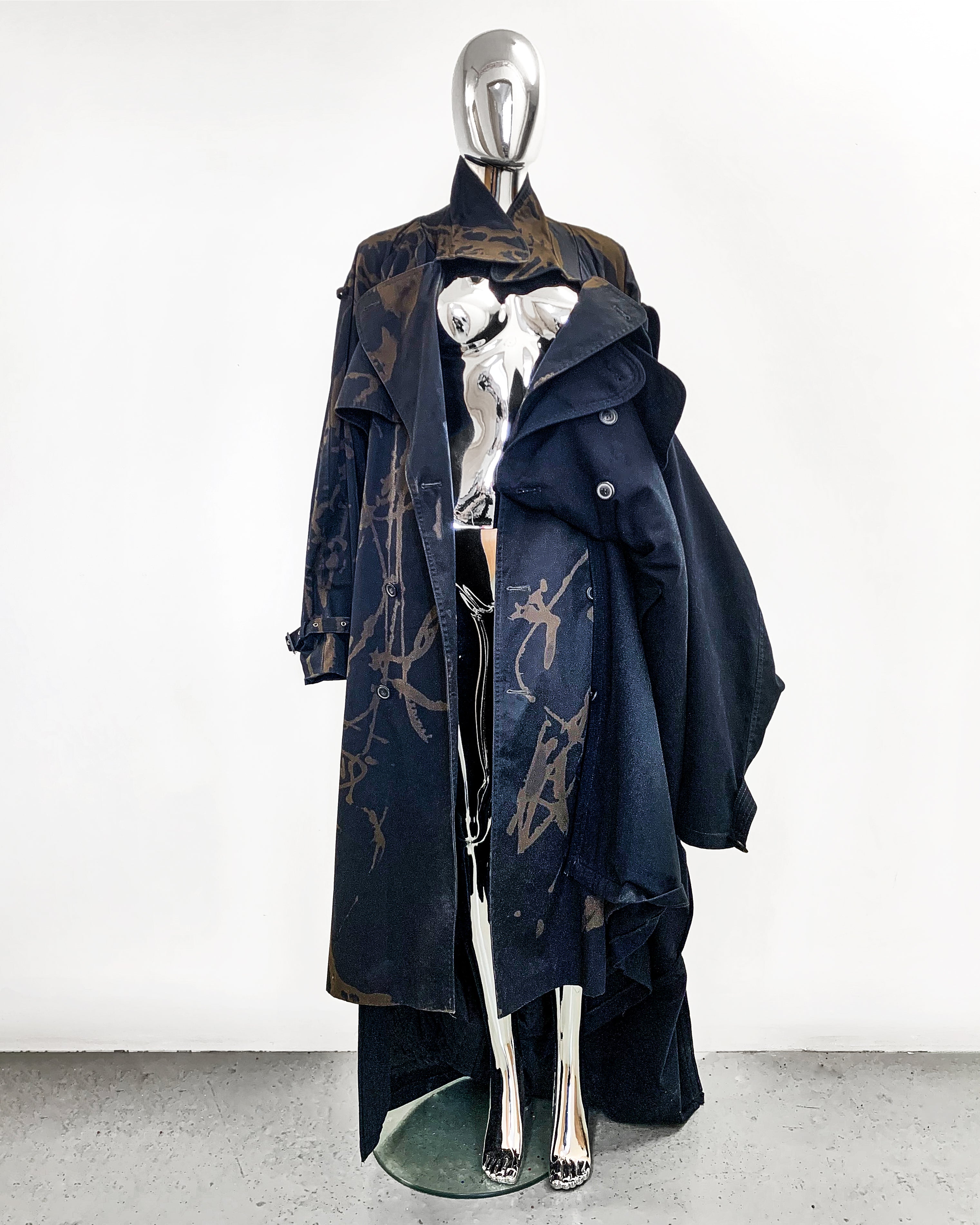 ATÉLIER JIVOMIR KENDO TRENCH REPURPOSED MULTI COAT JACKET LUXURY AVANT GARDE FASHION EXPRESSION 