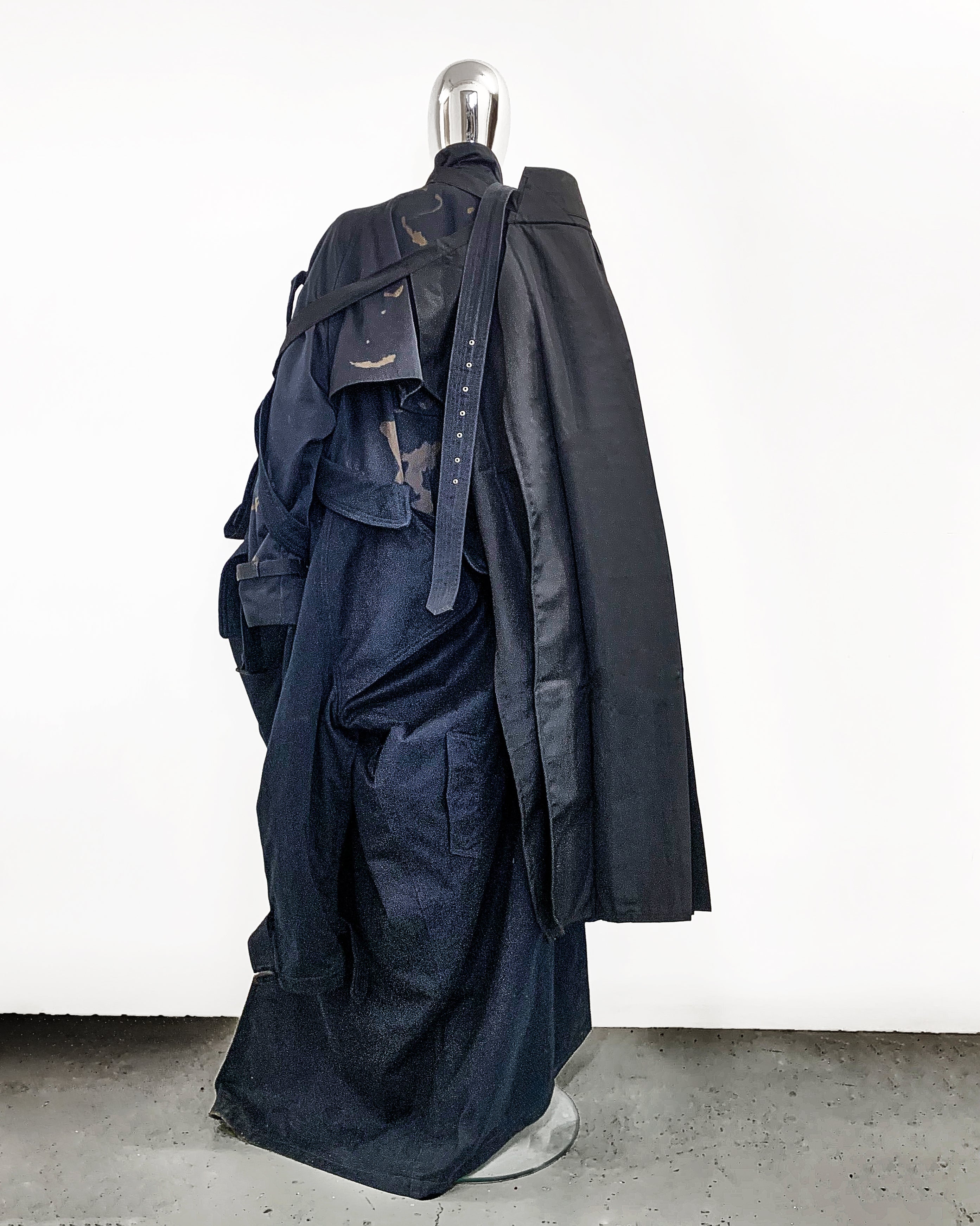 ATÉLIER JIVOMIR KENDO TRENCH REPURPOSED MULTI COAT JACKET LUXURY AVANT GARDE FASHION EXPRESSION MULTI 