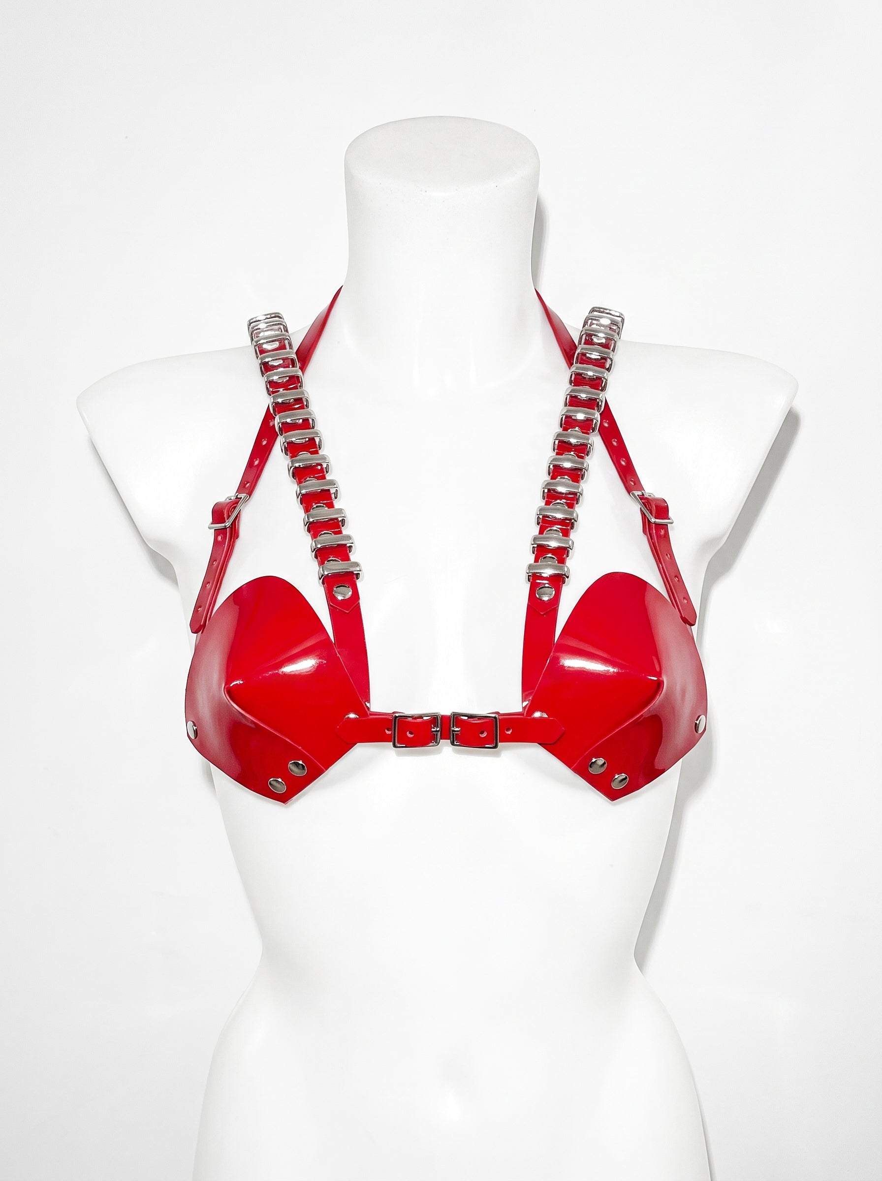 ATÉIER JIVOMIR LUXURY VEGAN MICRO BRA RING VINYL LINGERIE INTIMATES BRALET ESSENTIAL