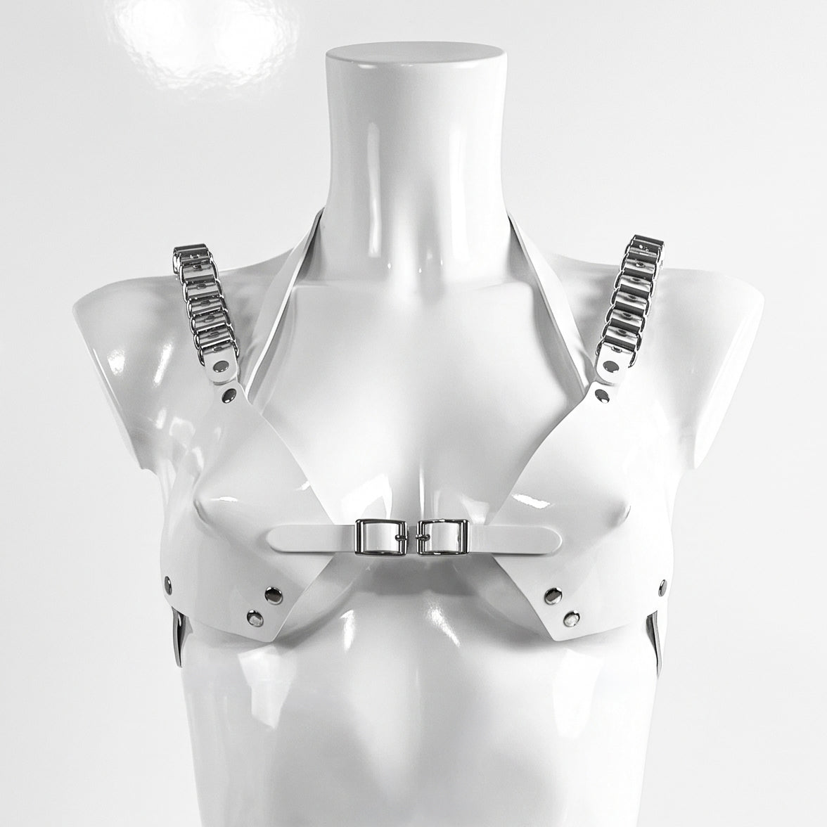 ATÉIER JIVOMIR LUXURY VEGAN MICRO BRA RING VINYL LINGERIE INTIMATES BRALET ESSENTIAL