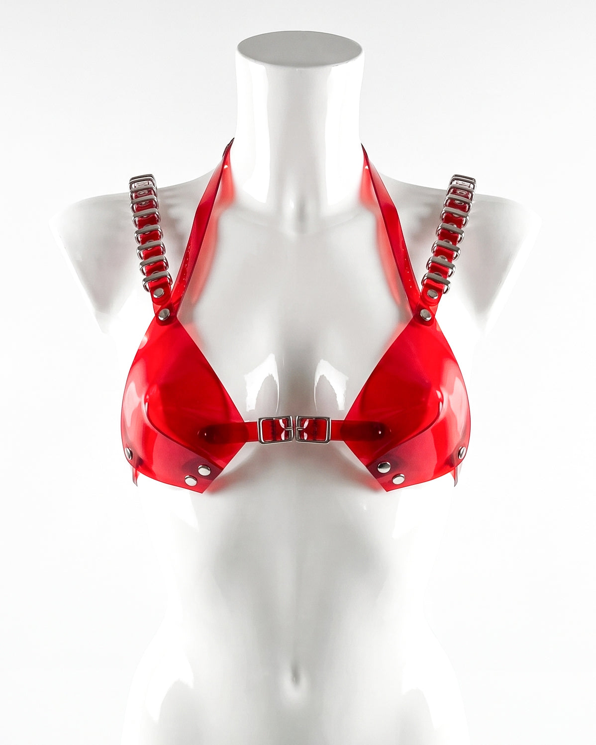 ATÉIER JIVOMIR LUXURY VEGAN MICRO BRA RING VINYL LINGERIE INTIMATES BRALET ESSENTIAL