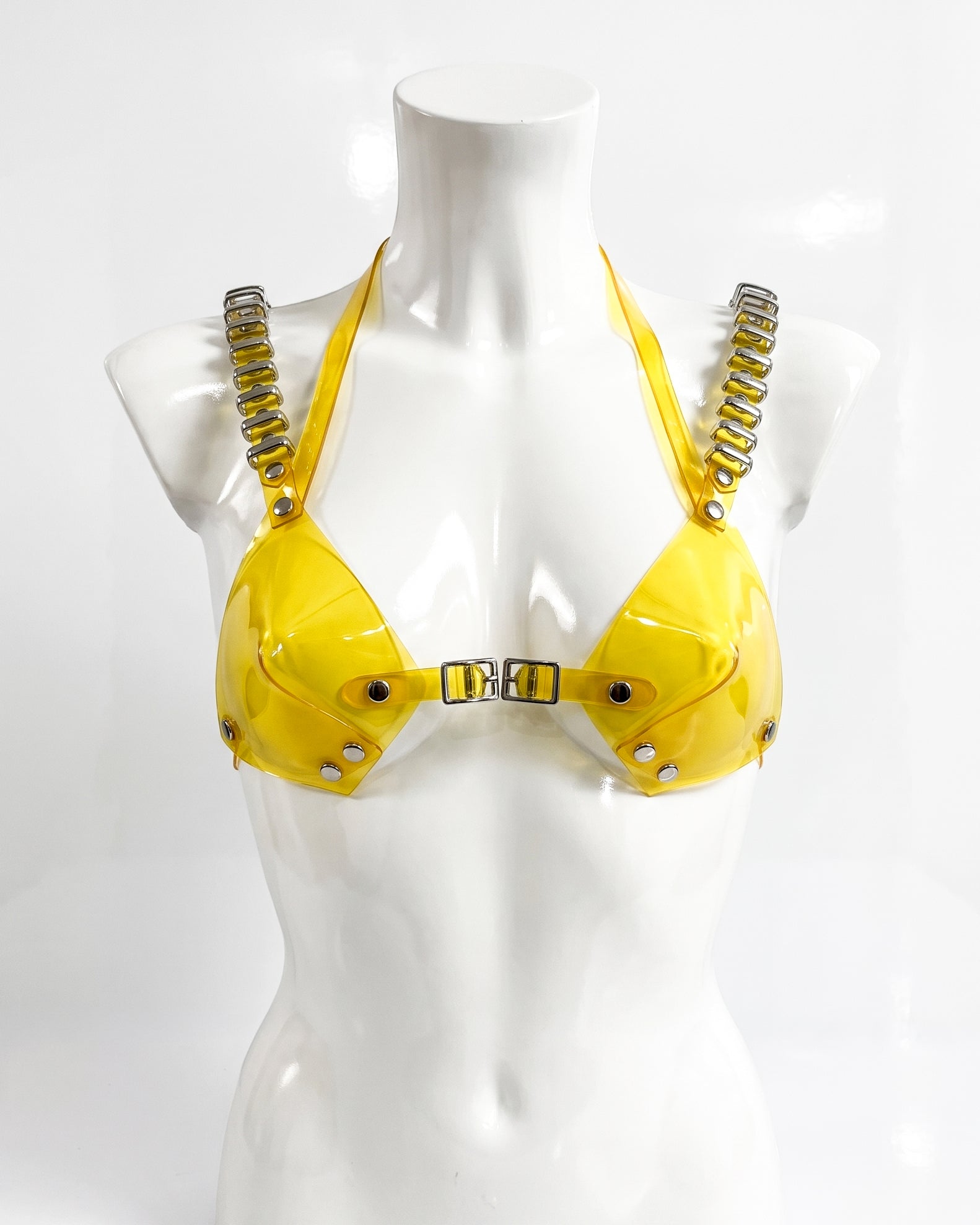 ATÉIER JIVOMIR LUXURY VEGAN MICRO BRA RING VINYL LINGERIE INTIMATES BRALET ESSENTIAL