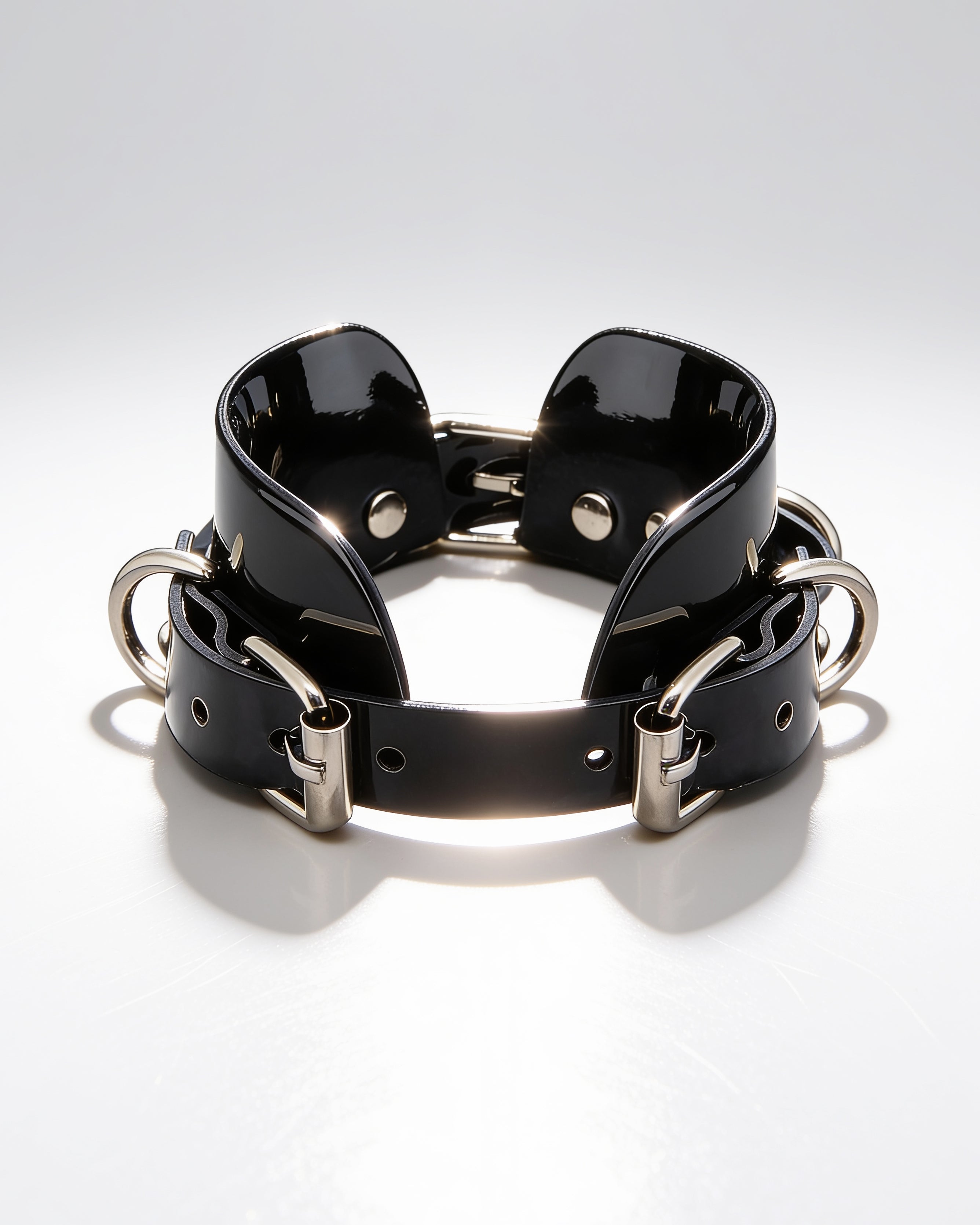 ATÉLIER JIVOMIR VEGAN VYNIL LUXURY CHOKER DOG COLLAR GENDERLESS FASHION ACCESSORY