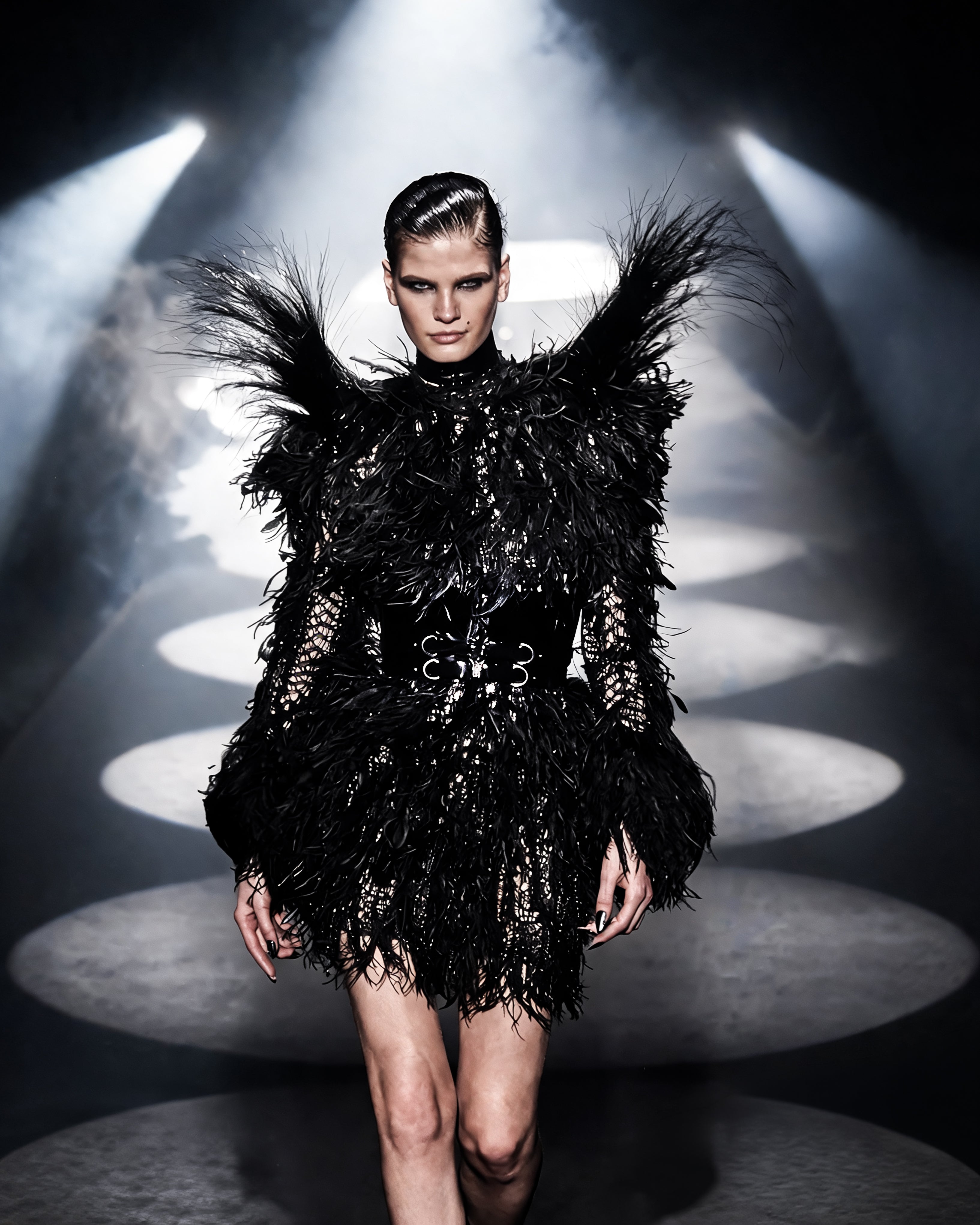 ATÉLIER JIVOMIR LFW SADLE BLET LUXURY VEGAN VINYL PVC ACCESSRORY HAND CRAFTED HIPSTER SHOW STYLED