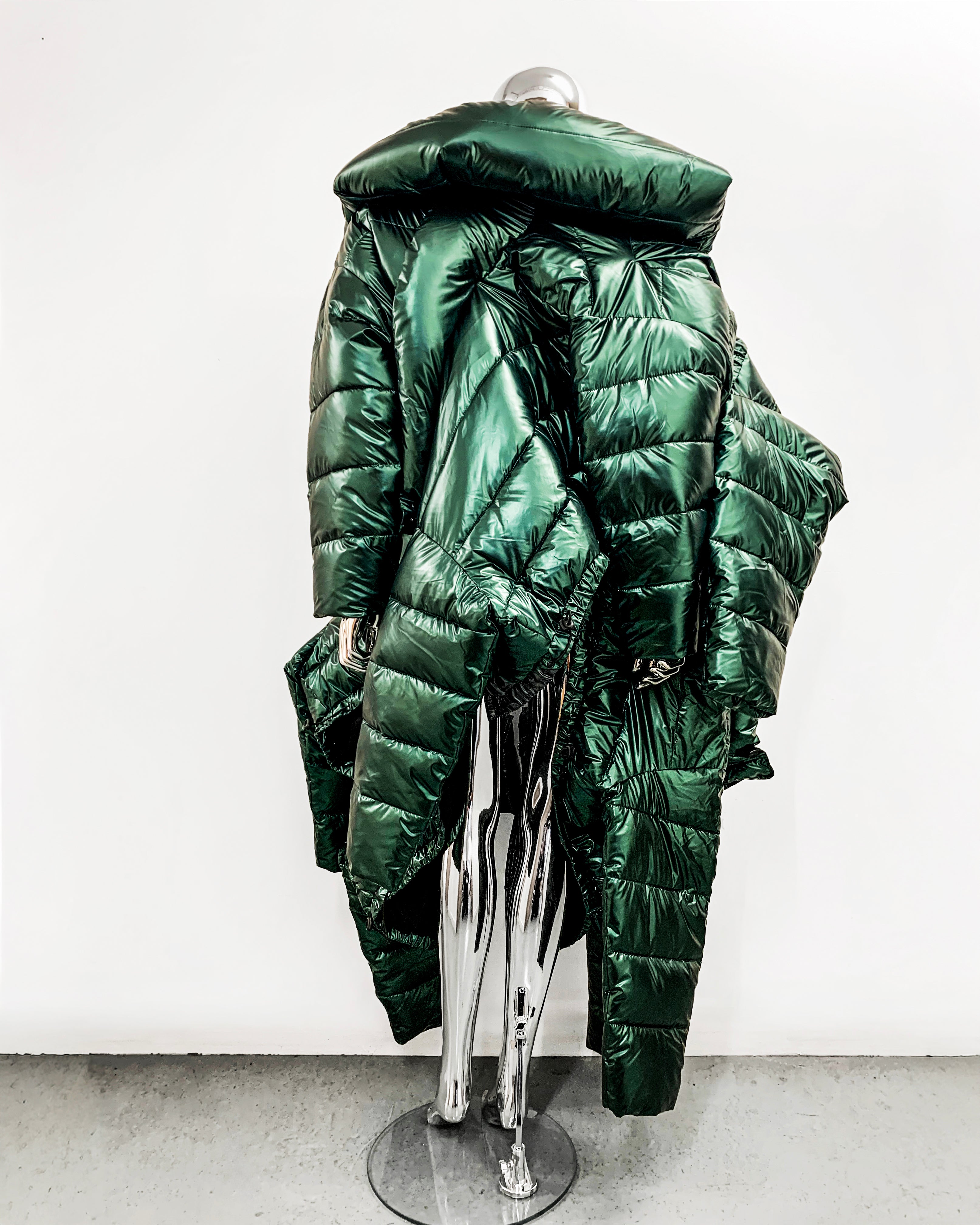 ATÉLIER JIVOMIR repurposed wearable sculpture puf coat CRAFTED AVANT GARDE EXPRESSION