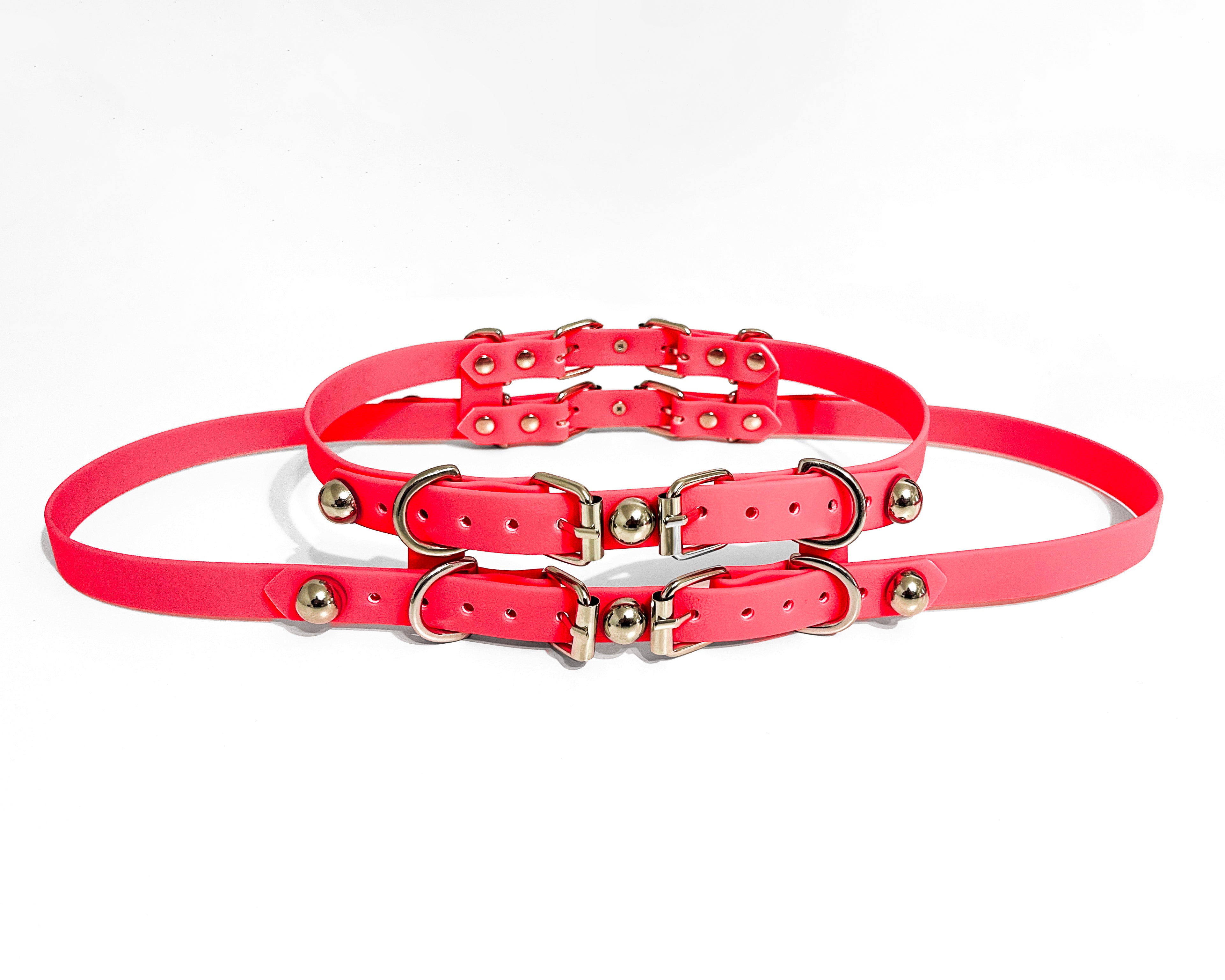 ATÉLIER JIVOMIR STRAP LUXURY STUDDED WAIST FASHION BELT HIPSTER PINK