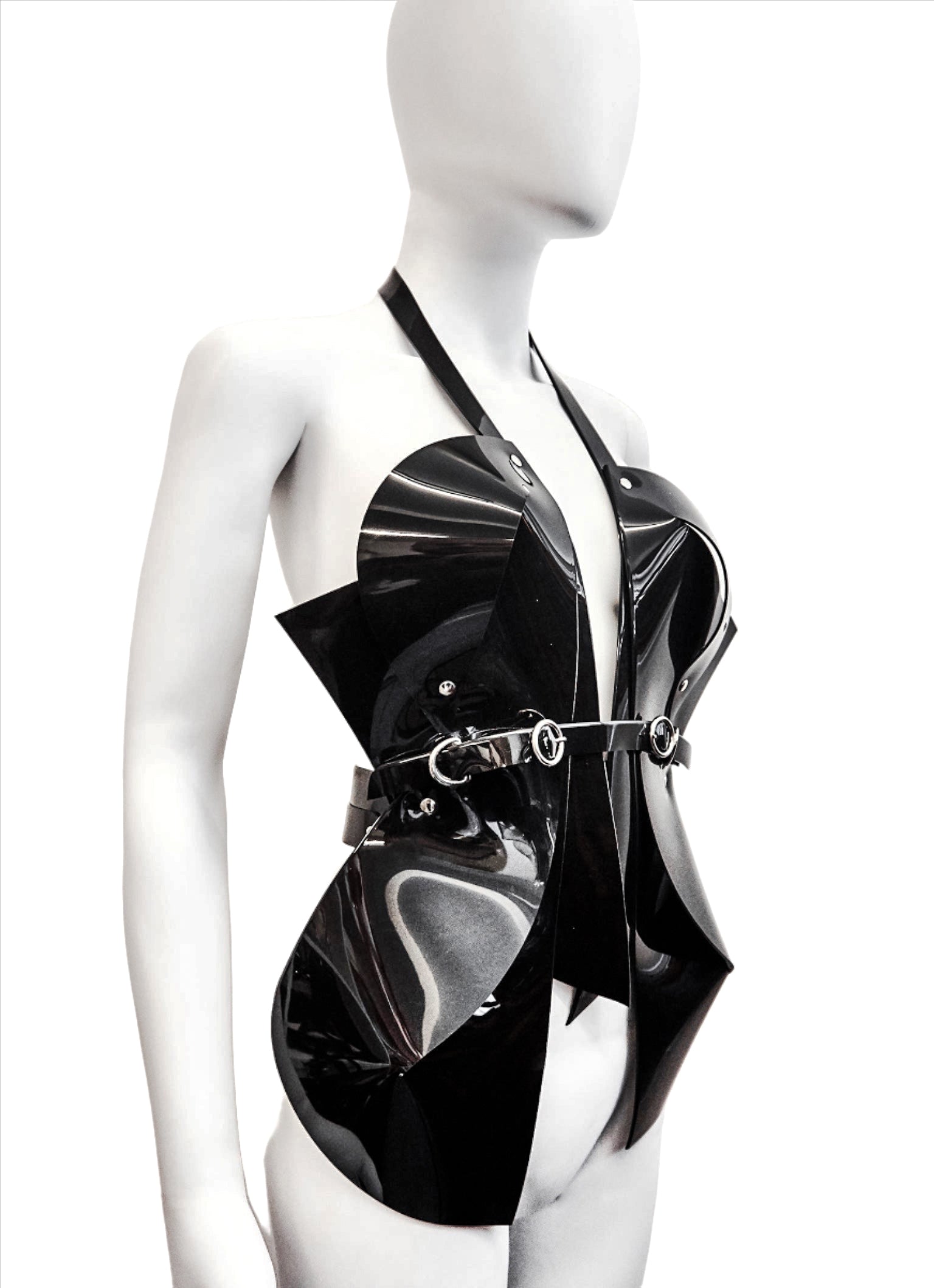 ATÉLIER JIVOMIR vegan future fashion accessories hand crafted to order made in England luxury collectible kink cosplay fetish 