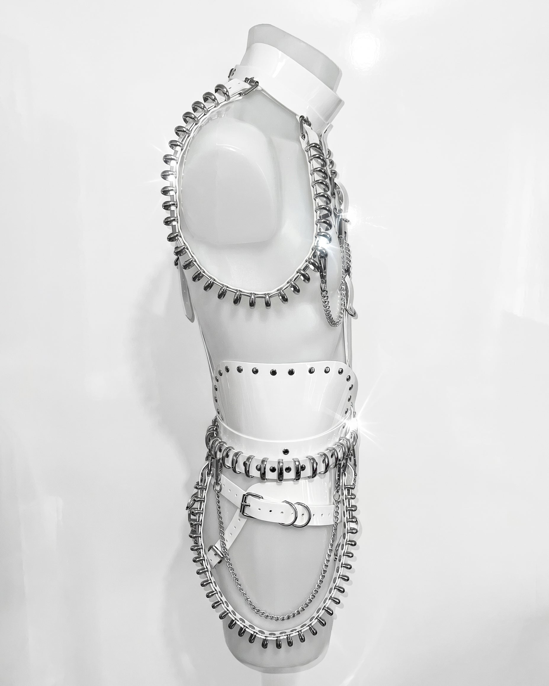 GLADY GAGA RAIN ON ME MULTI RING CHAIN DRESS BY ATÉLIER JIVOMIR CHROMATICA