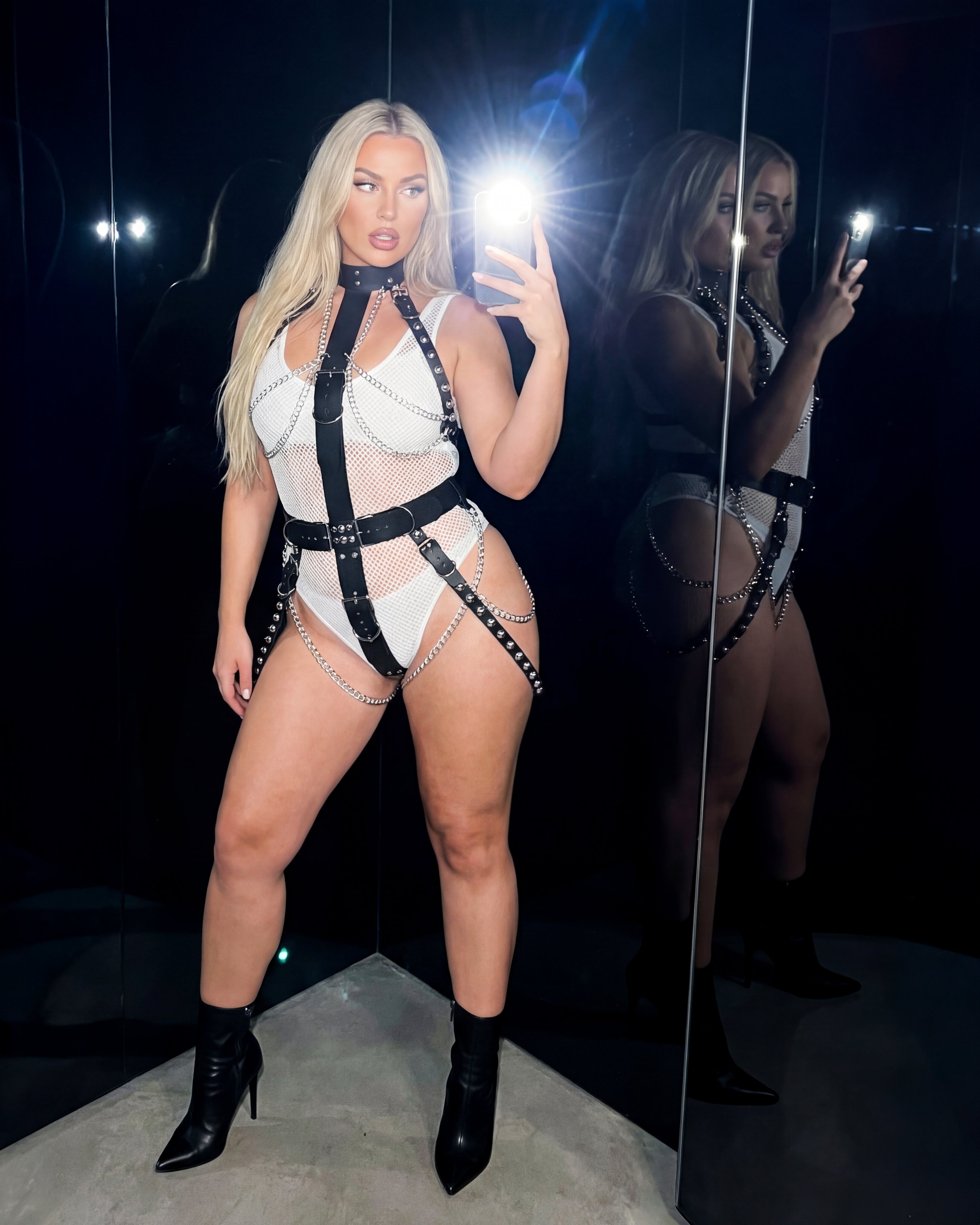 ATÉLIER JIVOMIR luxury bio strap FASHION harness black chain ESSENTIAL LUXURY KINK 