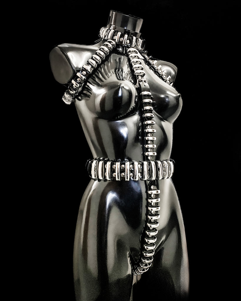 Jivomir Domoustchiev Lady Gaga Chromatica Rain on Me Crazy Horse Paris vegan vinyl pvc fashion wearable sculpture hand crafted to order only in East London Atelier independent luxury brand