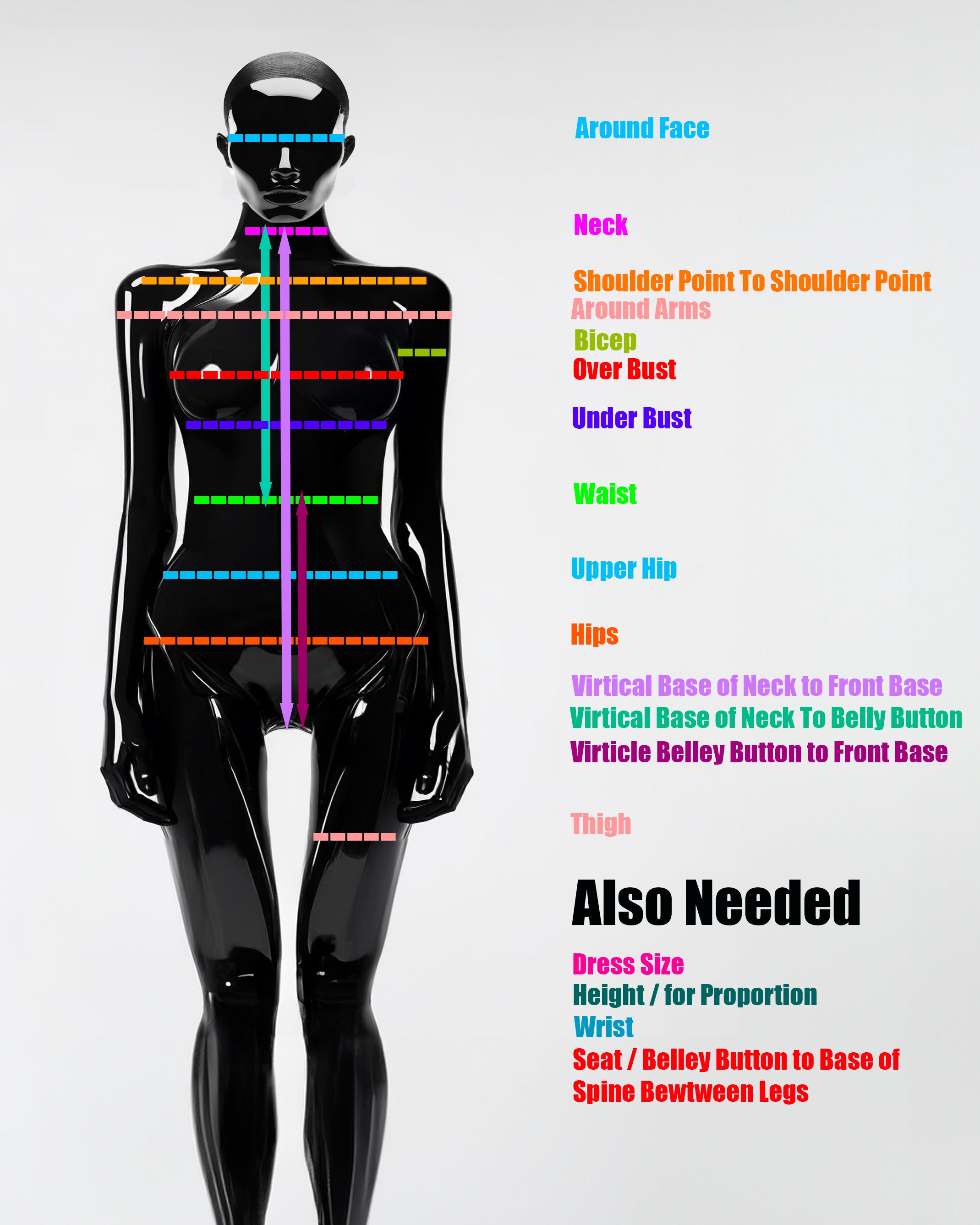 ATÉLIER JIVOMIR  body measuring chart
