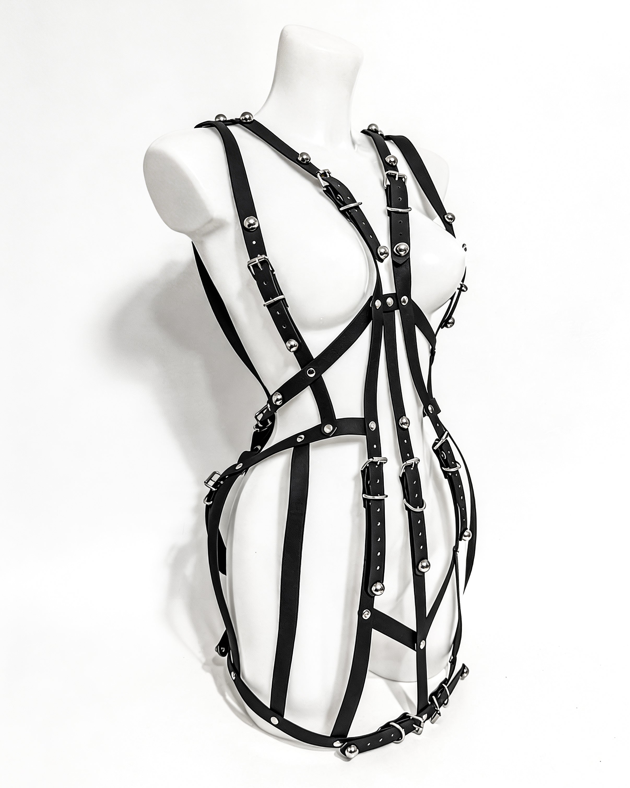 ATELIER JIVOMIR strappe bio vegan harness kink dress perfect styling fashion accessories crafted luxury