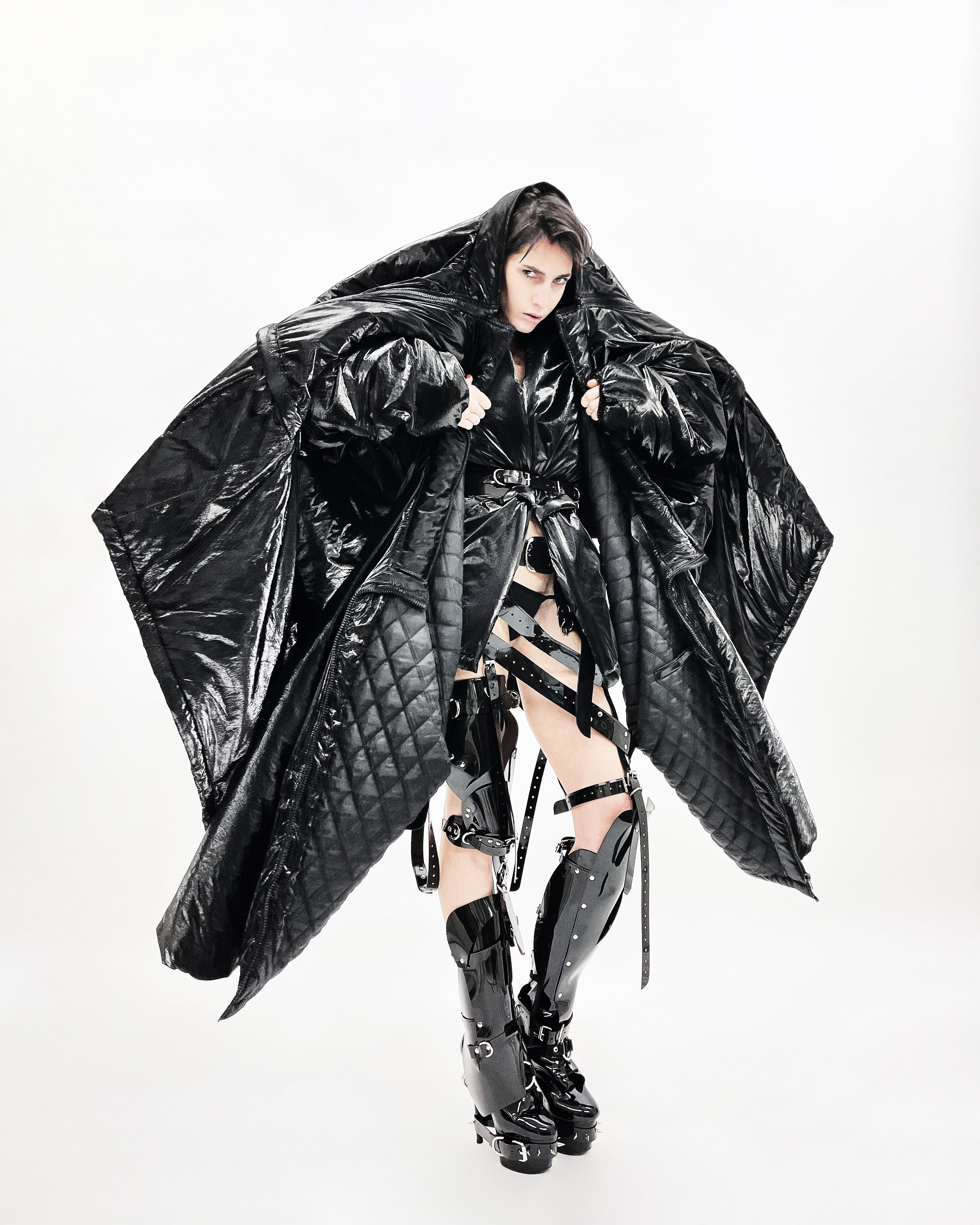 Shapeshifter PUF ATÉLIER JIVOMIR layered sculpture Puffa coat repurposed reimagineeverything future fashion AVANT GARDE luxury 