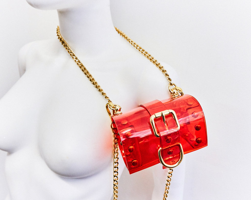 'The Secret' Jivomir Domoustchiev vegan vinyl luxury purse bag