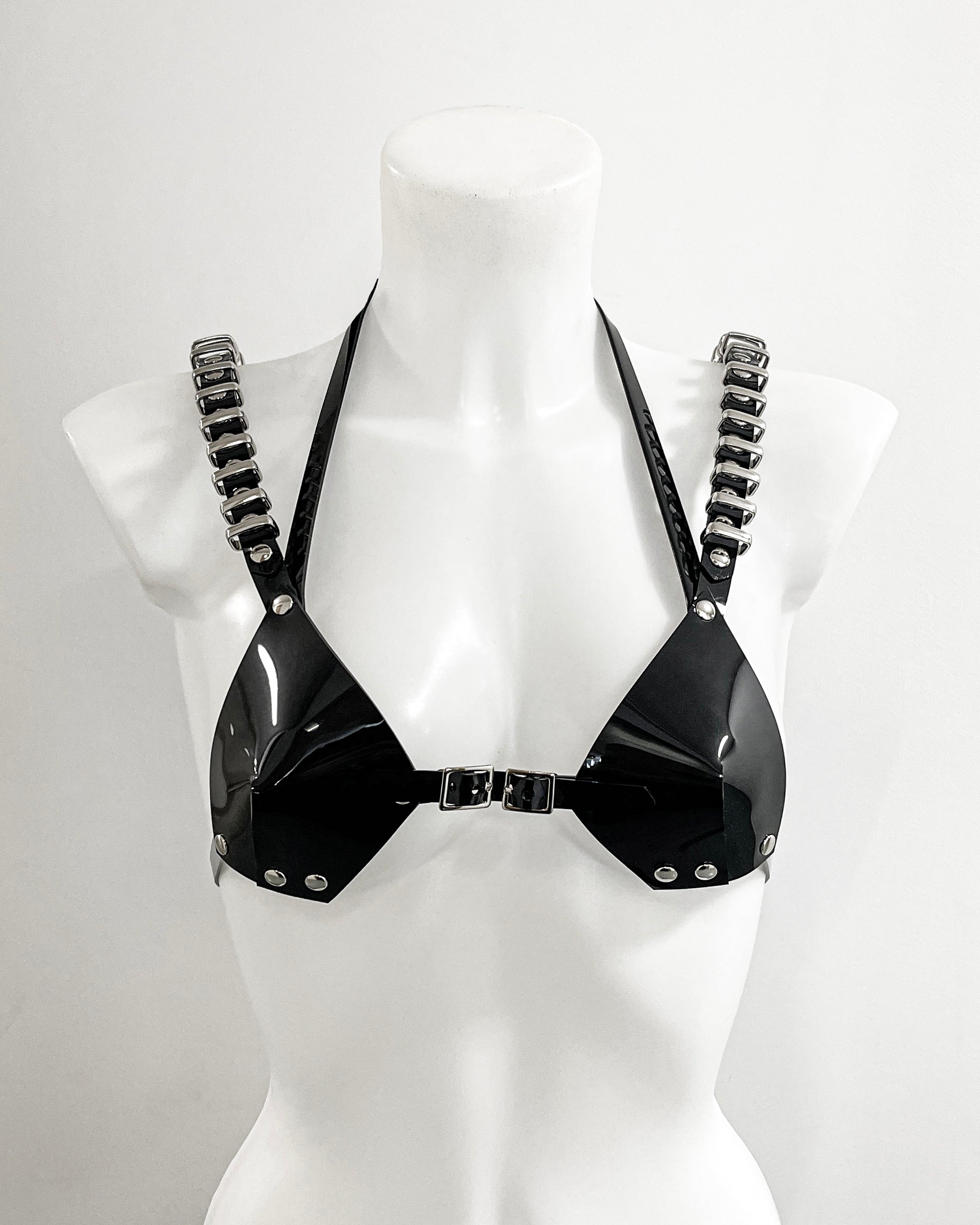 Jivomir Domoustchiev x Julien McDonald fashion accessories belt harness collar choker bra bustier peplum corset kink cosplay vegan hand crafted London