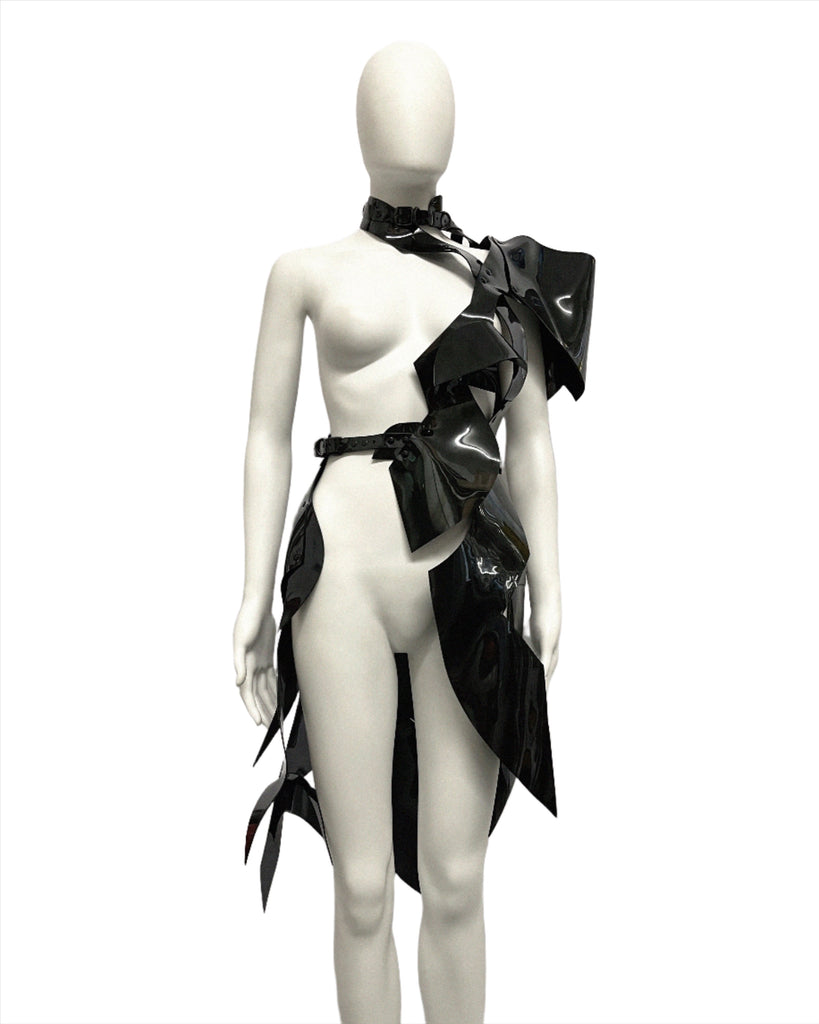 Jivomir Domoustchiev sculpture half dress superhero cosplay luxury future design love modernity  vegan couture
