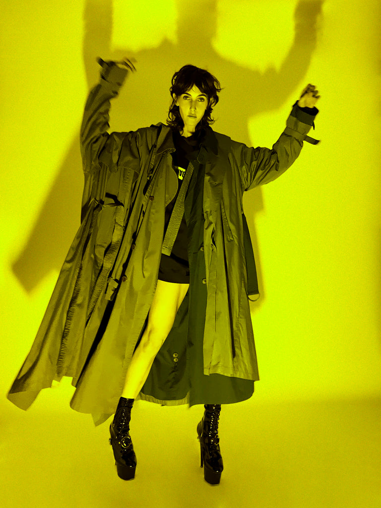 Triple Trench cotton Reimagined trench coat Hand crafted to order Jivomir Domoustchiev ultimate must have trench coat
