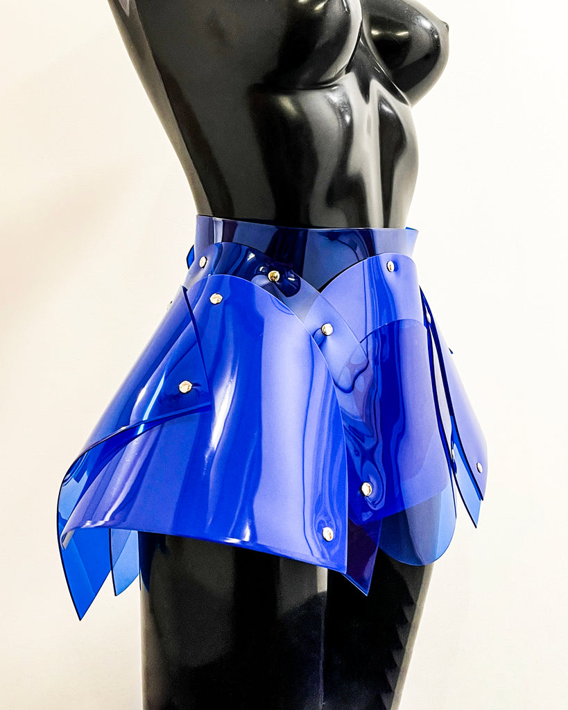Jivomir Domoustchiev vegan vinyl pvc fashion wearable sculpture hand crafted to order only in East London Atelier independent luxury brand