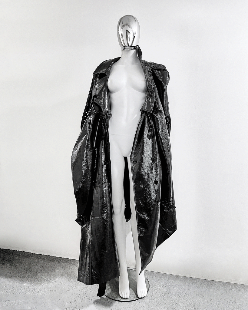  Vinyl Triple Reimagined Trench coat Jivomir Domoustchiev reworked repurposed design future