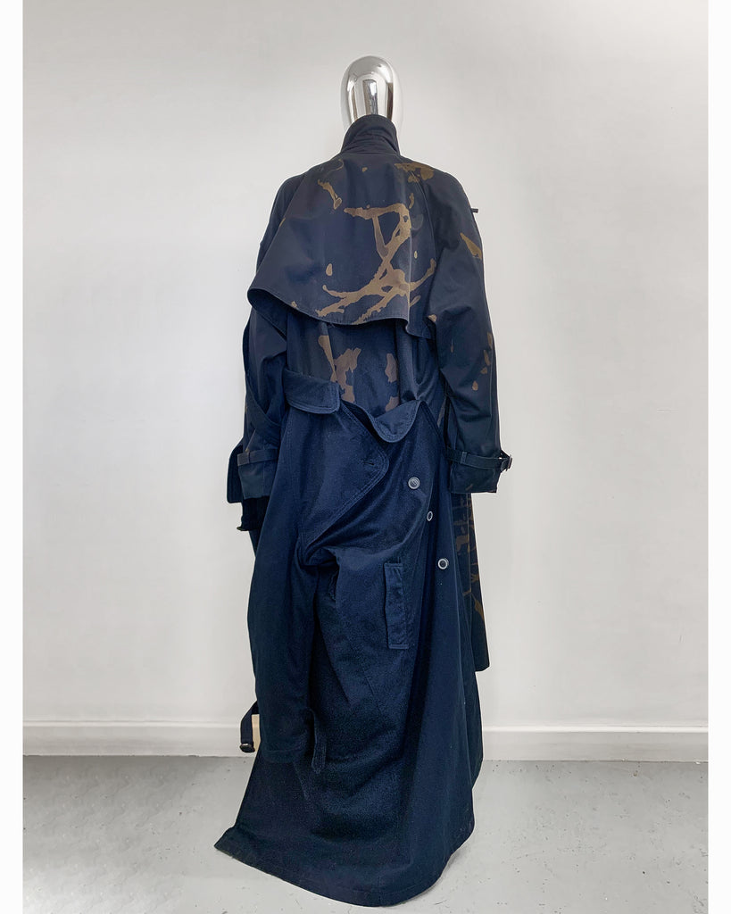 Jivomir Domoustchiev hand crafted re purposed sculpture trench coat Jivomir Domoustchiev hand crafted re purposed sculpture trench coat  hand crafted from re purposing coats and creating a beautiful collectible sculpture 