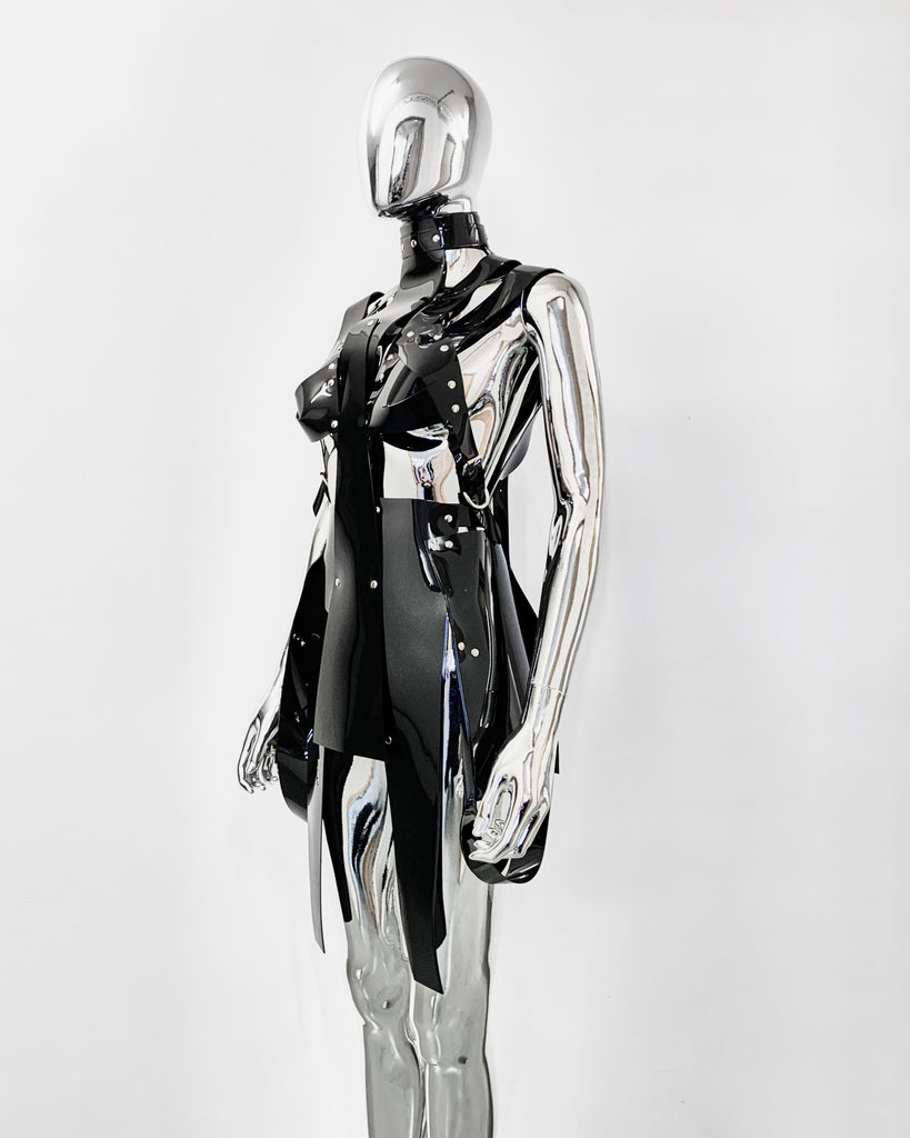 Black Onna Bugeisha by Jivomir Domoustchiev vegan fashion future love design robot kink fetsih superhero cosplay movie character robot