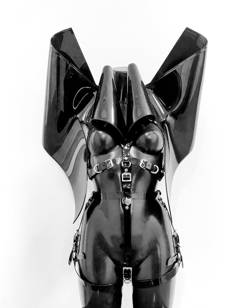 Jivomir Domoustchiev vegan fashion future sculpture design cosplay superhero love robot must've luxury shoulder pads kink