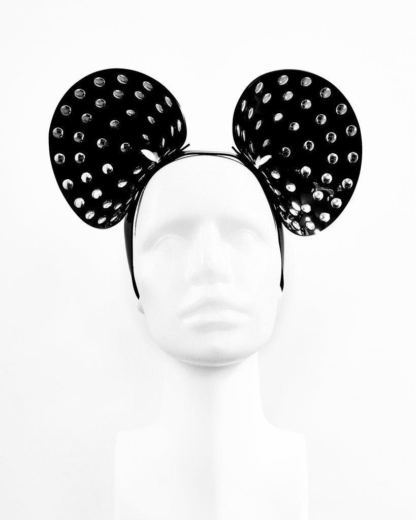 Jivomir Domoustchiev vegan vinyl pvc fashion wearable sculpture hand crafted to order only in East London Atelier independent luxury brand cuffs accessories