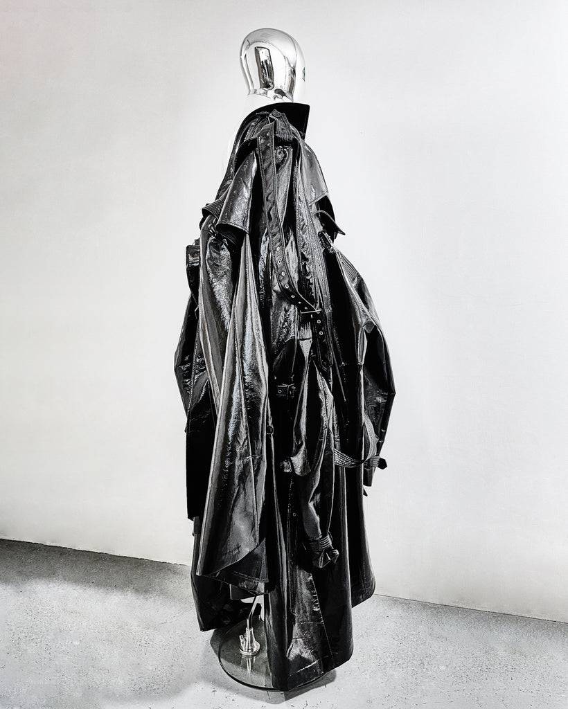 Vinyl Triple Reimagined Trench coat Jivomir Domoustchiev reworked repurposed design future 