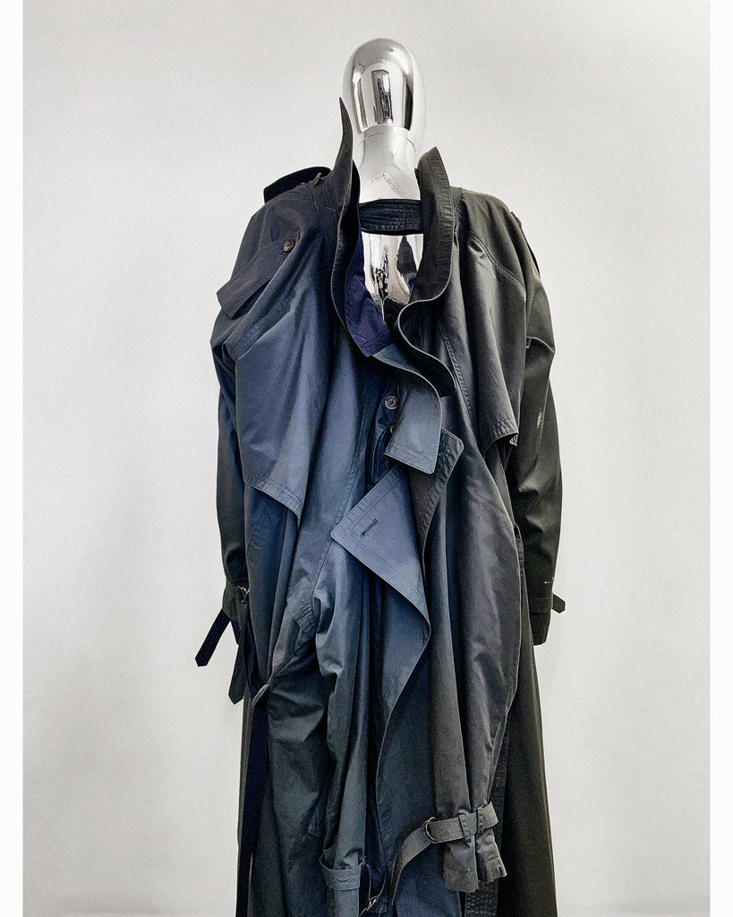 Triple Trench cotton Reimagined trench coat Hand crafted to order  Jivomir Domoustchiev ultimate must have trench coat