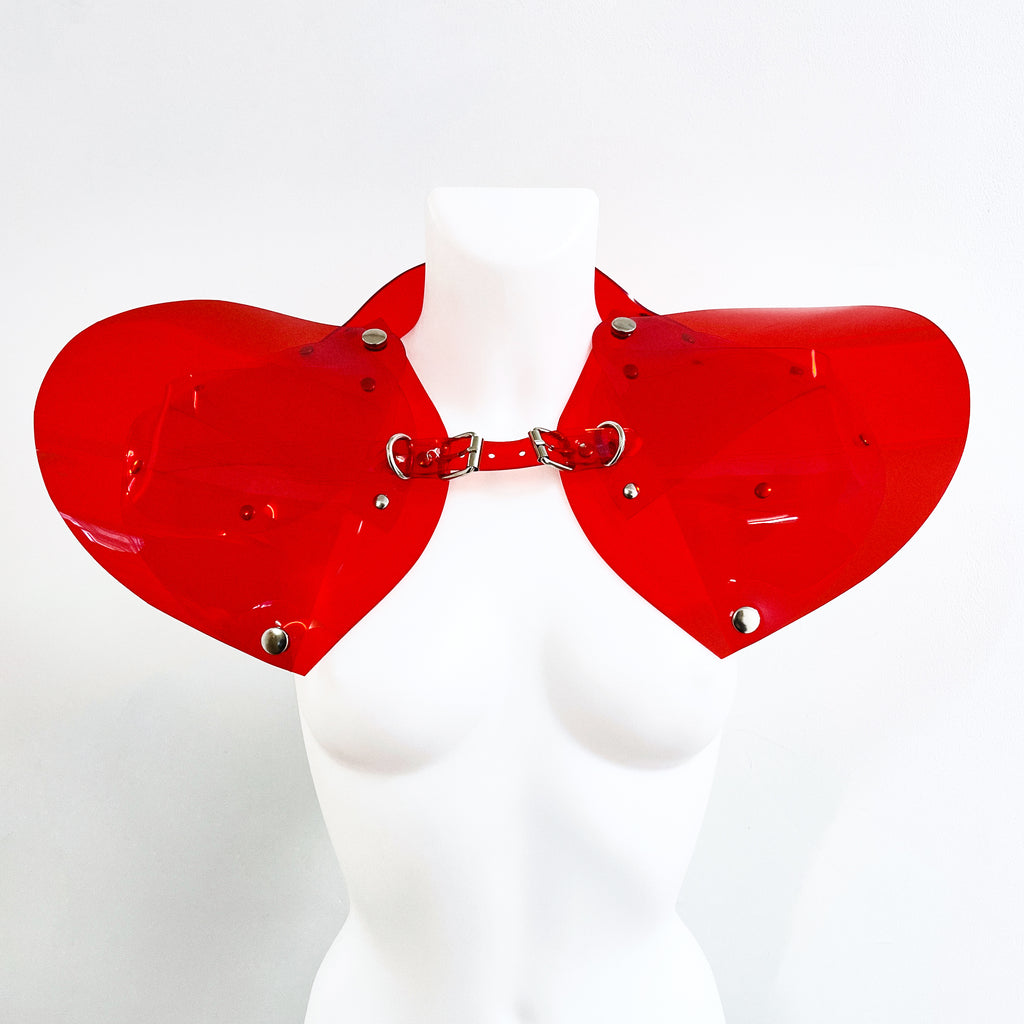 Jivomir Domoustchiev vegan vinyl pvc fashion wearable sculpture hand crafted to order only in East London Atelier independent luxury brand dress collar choker belt