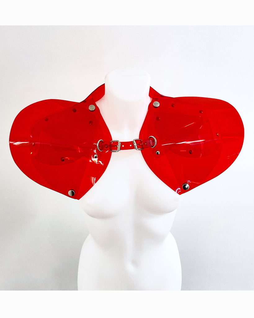 Jivomir Domoustchiev vegan vinyl pvc fashion wearable sculpture hand crafted to order only in East London Atelier independent luxury brand dress collar choker belt