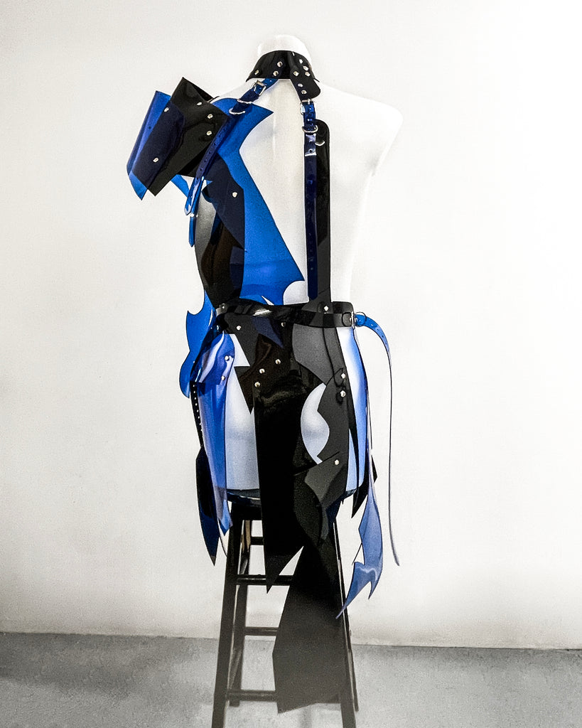 Jivomir Domoustchiev sculpture half dress superhero cosplay luxury future design love modernity vegan couture