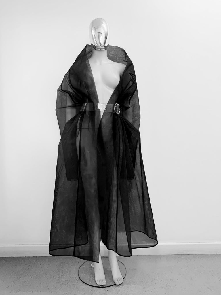 Jivomir Domoustchiev Oversized Stiffened Net Coat hand crafted in East London atelier