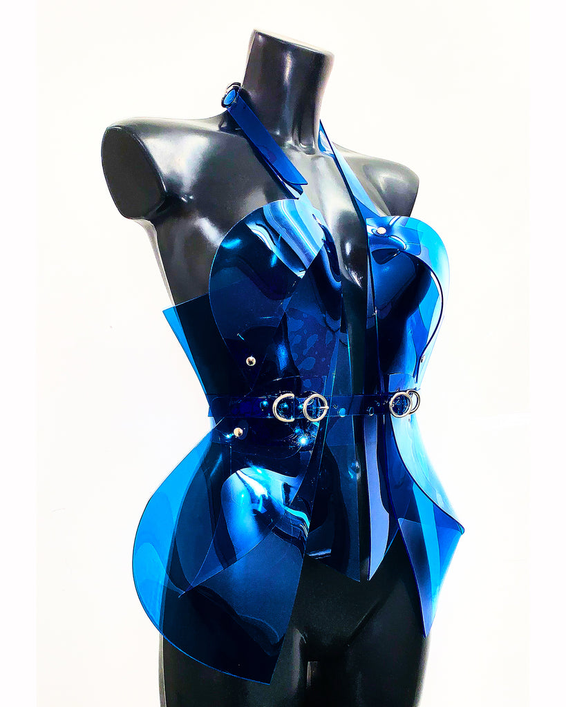 Jivomir Domoustchiev vegan vinyl sculpture harness hand crafted luxury must have love
