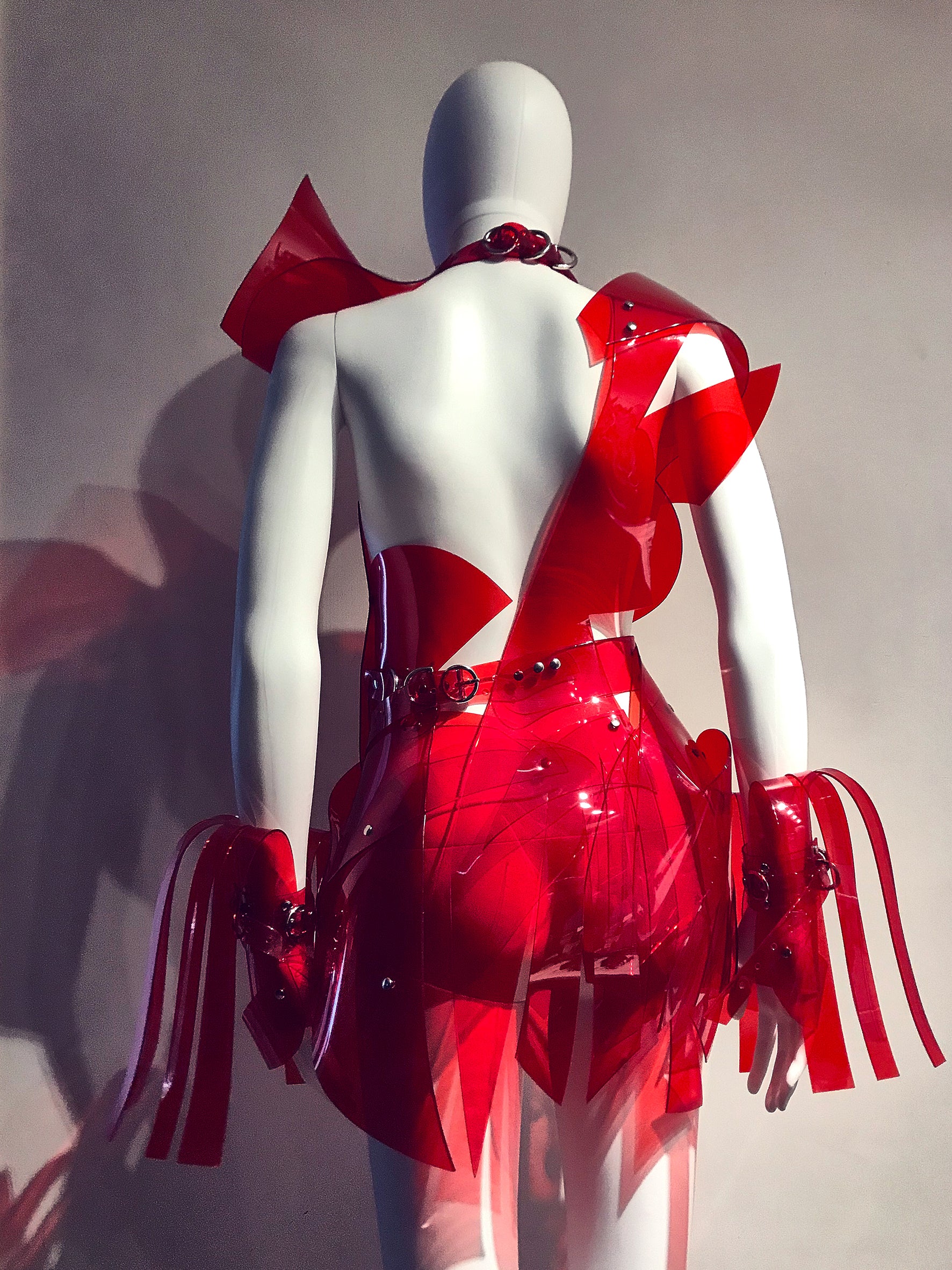 Jivomir Domoustchiev vegan vinyl pvc fashion wearable sculpture hand crafted to order only in East London Atelier independent luxury brand