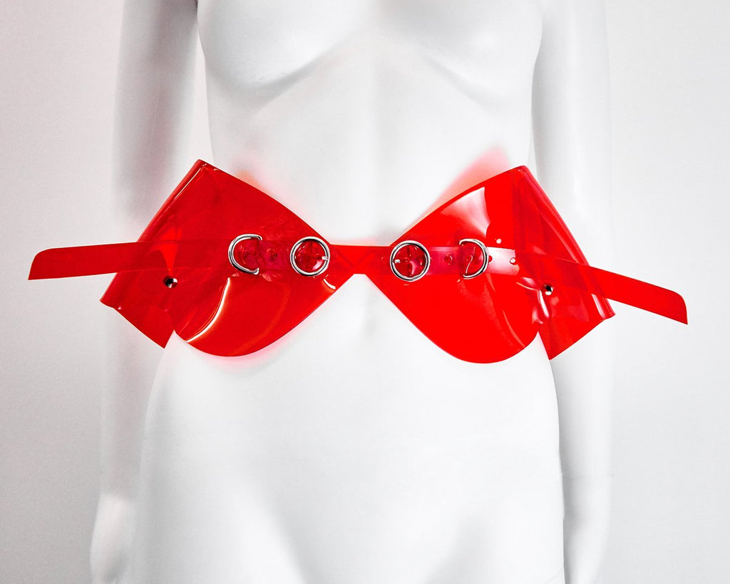 Jivomir Domoustchiev vegan vinyl pvc fashion wearable sculpture hand crafted to order only in East London Atelier independent luxury brand
