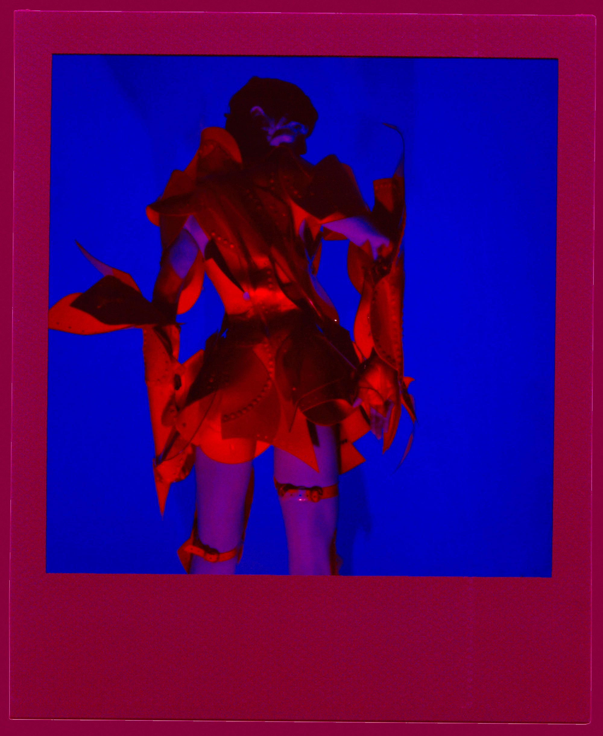 Blood Red Onna Bugeisha by Jivomir Domoustchiev vegan future fashion kink fetish superhero cosplay samurai love robot future modernity