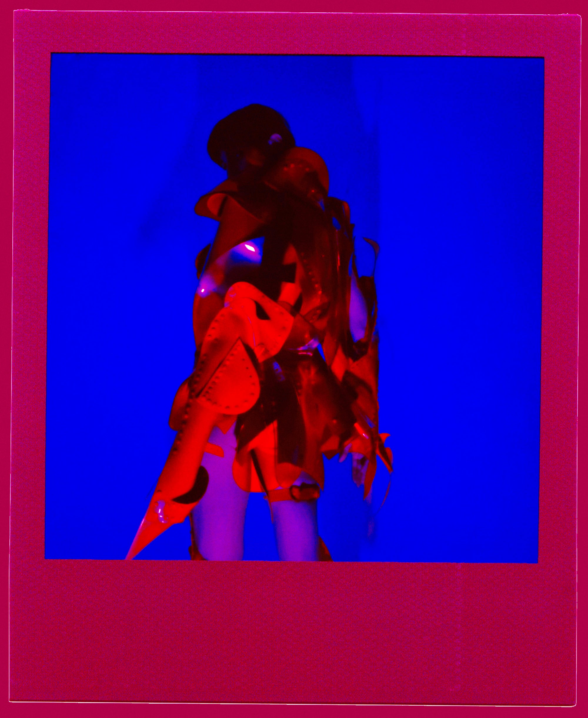 Blood Red Onna Bugeisha by Jivomir Domoustchiev vegan future fashion kink fetish superhero cosplay samurai love robot future modernity