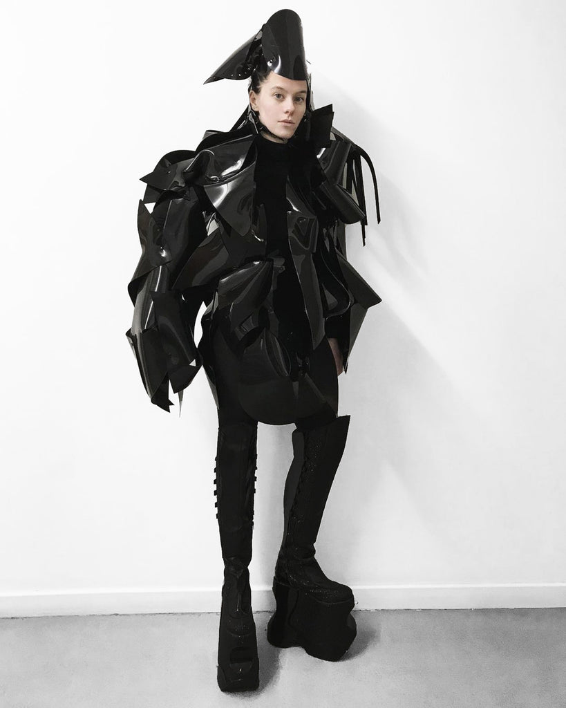Jivomir Domoustchiev sculpture couture vegan future fashion